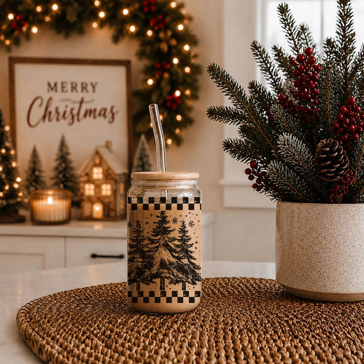Retro Christmas Tree 17oz