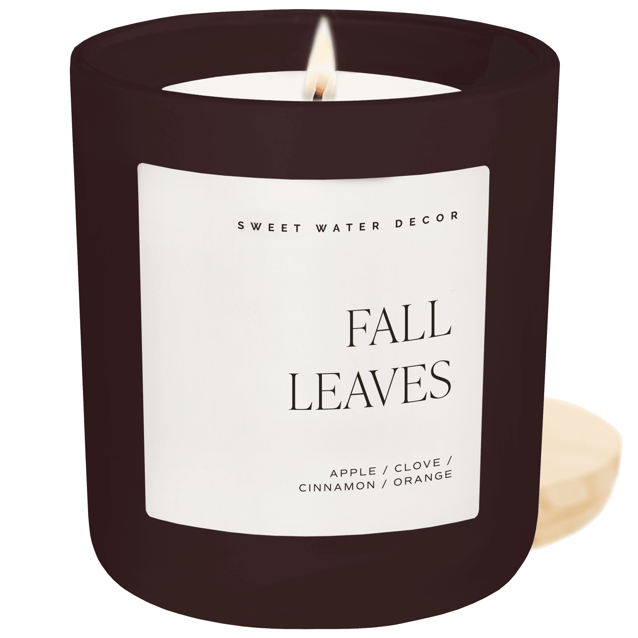 Fall Leaves Soy Candle - Brown Matte Jar - 15 oz Sweet Water Decor Fall Leaves Soy Candle - Brown Matte Jar - 15 oz Sweet Water Decor