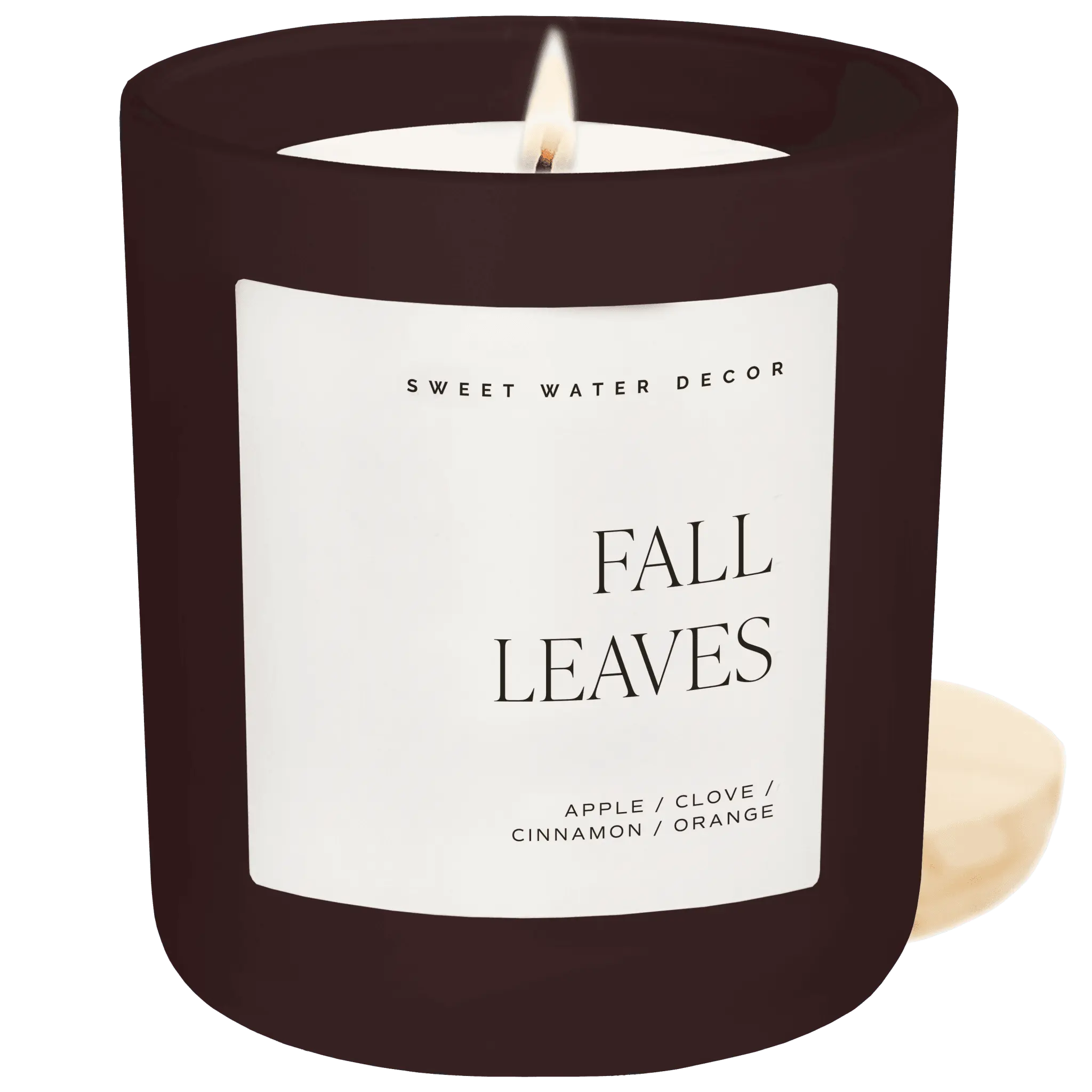 Fall Leaves Soy Candle - Brown Matte Jar - 15 oz Sweet Water Decor Fall Leaves Soy Candle - Brown Matte Jar - 15 oz Sweet Water Decor