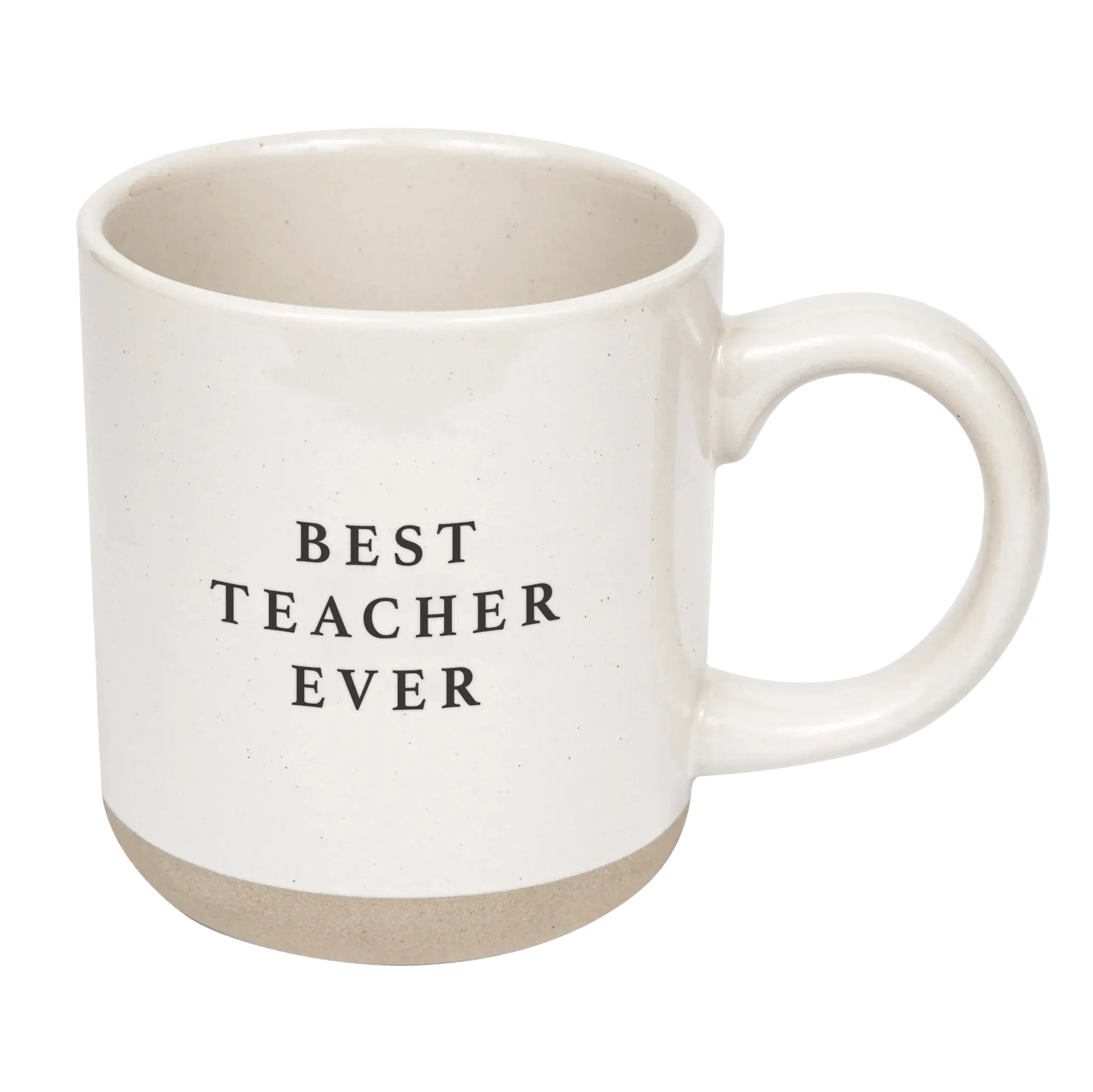 Best Teacher Ever ceramic mug, cozy farmhouse style gift for educators