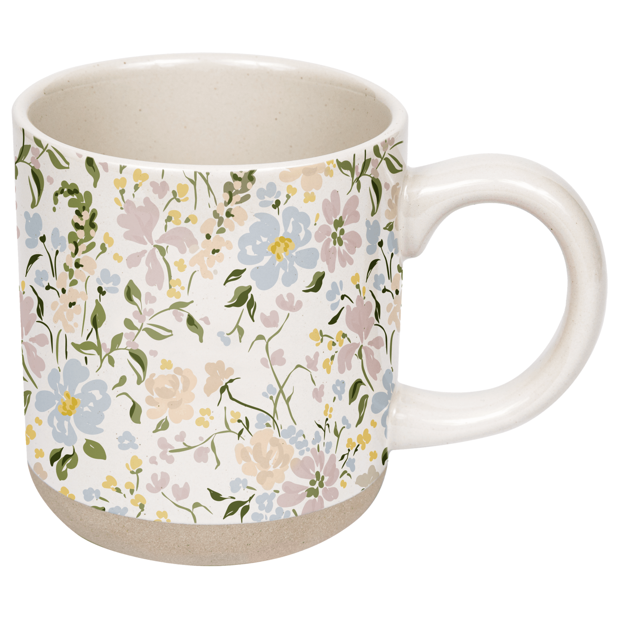 Floral 14oz. Stoneware Coffee Mug - KJ Cozy Designs