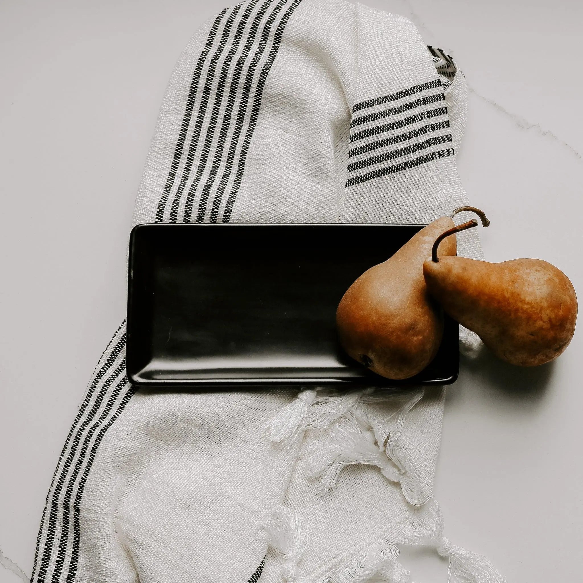 Black Stoneware Tray - KJ Cozy Designs