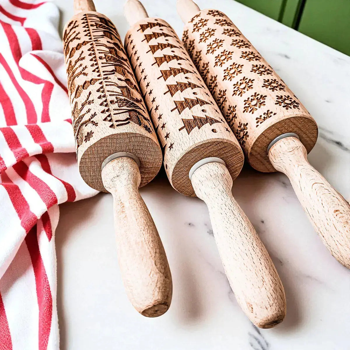Christmas Rolling Pin Set | 10 Styles Gia Roma Christmas Rolling Pin Set | 10 Styles Gia Roma