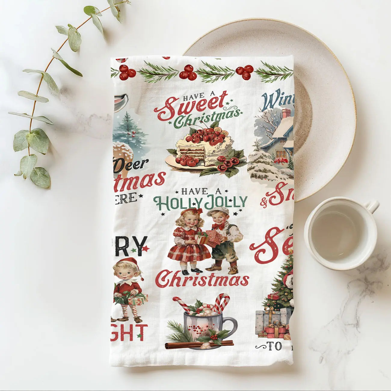 Vintage Christmas Kitchen Towel Gia Roma Vintage Christmas Kitchen Towel Gia Roma
