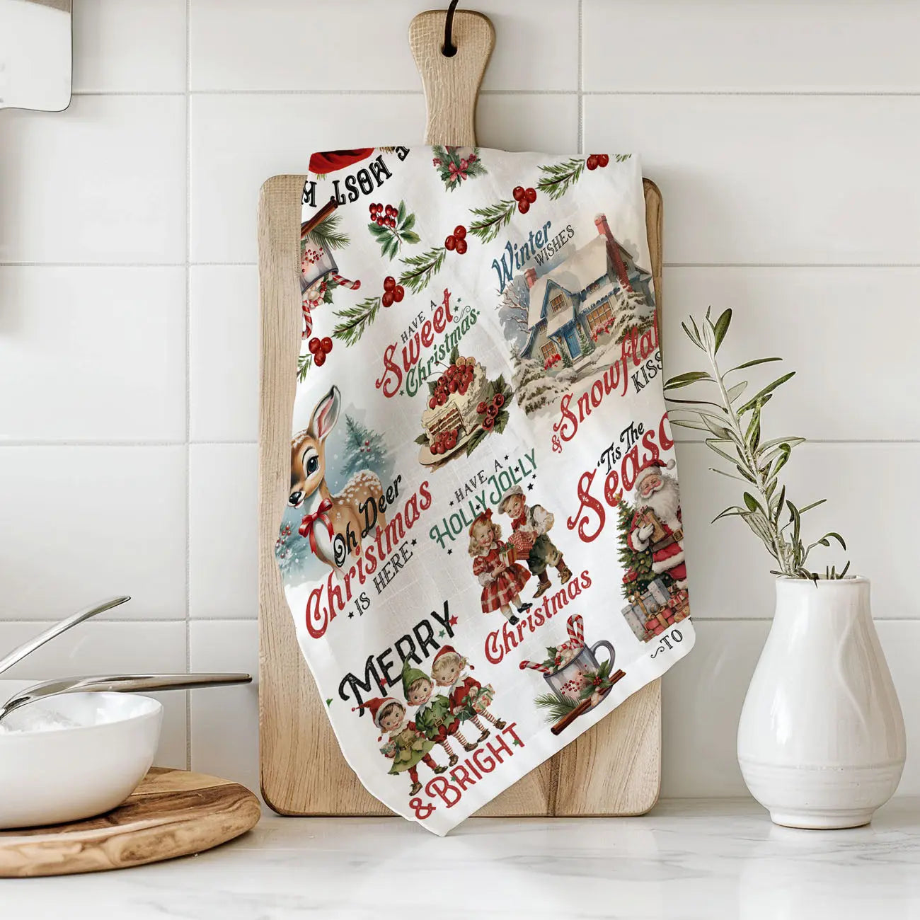 Vintage Christmas Kitchen Towel Gia Roma Vintage Christmas Kitchen Towel Gia Roma
