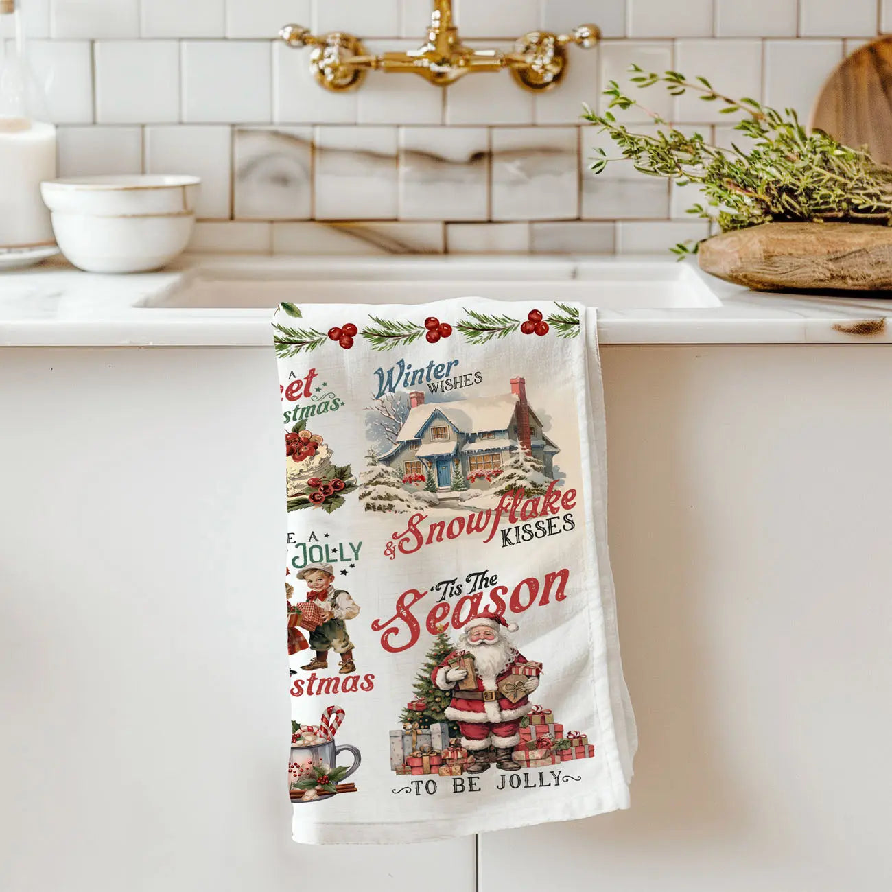 Vintage Christmas Kitchen Towel Gia Roma Vintage Christmas Kitchen Towel Gia Roma