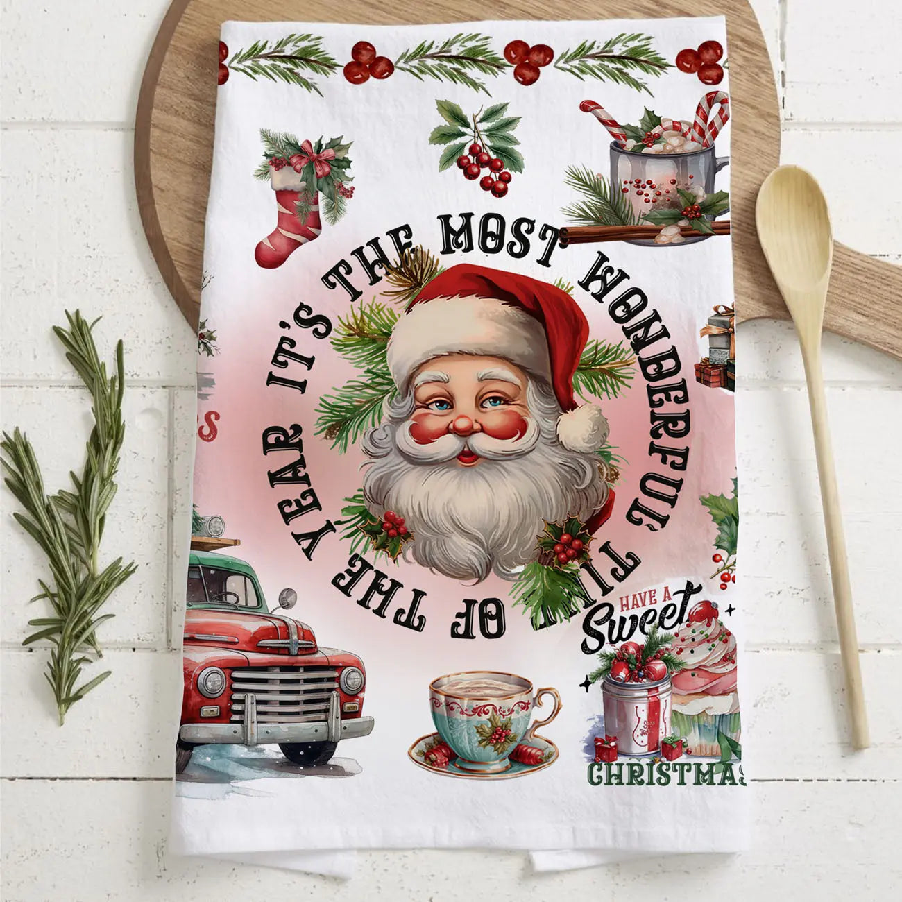 Vintage Christmas Kitchen Towel Gia Roma Vintage Christmas Kitchen Towel Gia Roma