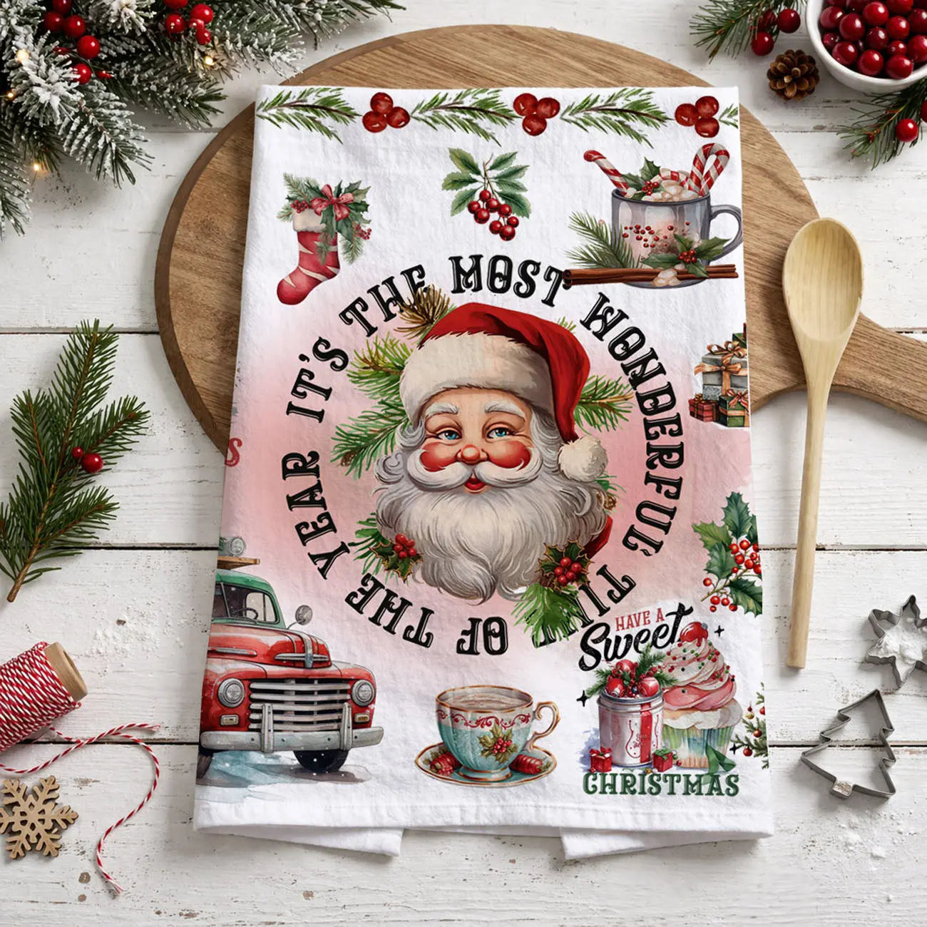 Vintage Christmas Kitchen Towel Gia Roma Vintage Christmas Kitchen Towel Gia Roma