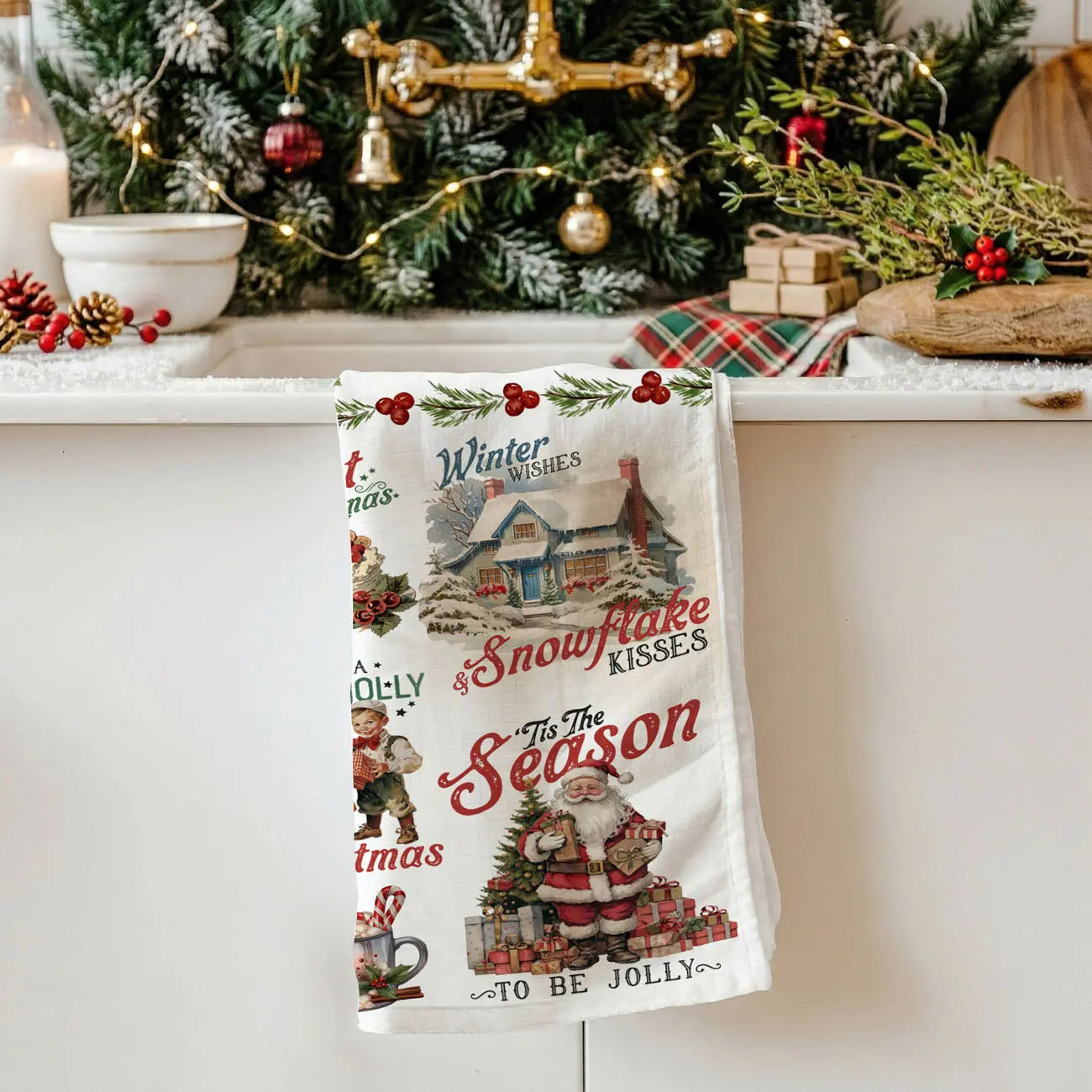 Vintage Christmas Kitchen Towel Gia Roma Vintage Christmas Kitchen Towel Gia Roma