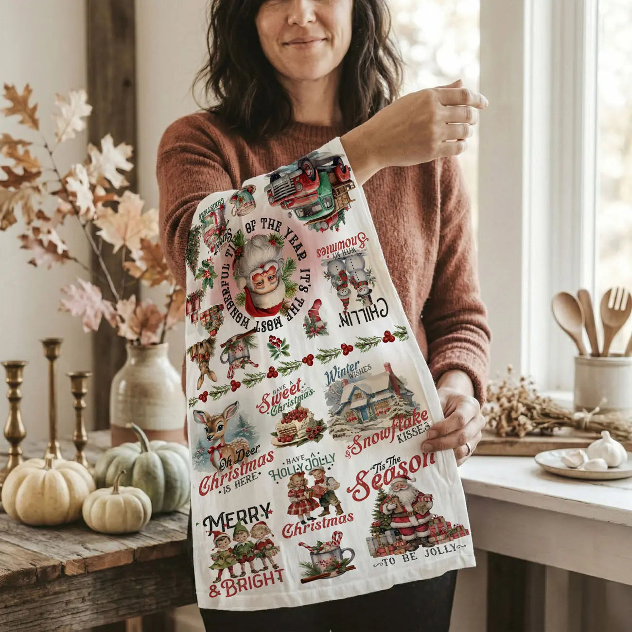 Vintage Christmas Kitchen Towel Gia Roma Vintage Christmas Kitchen Towel Gia Roma