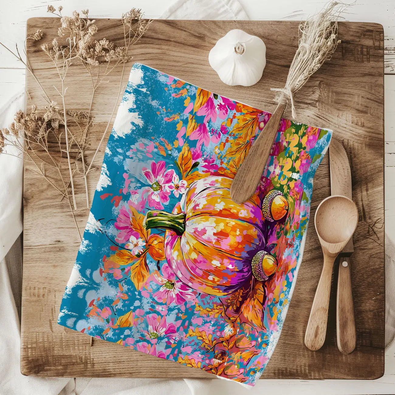 Painted Pumpkin Kitchen Towel Gia Roma Painted Pumpkin Kitchen Towel Gia Roma