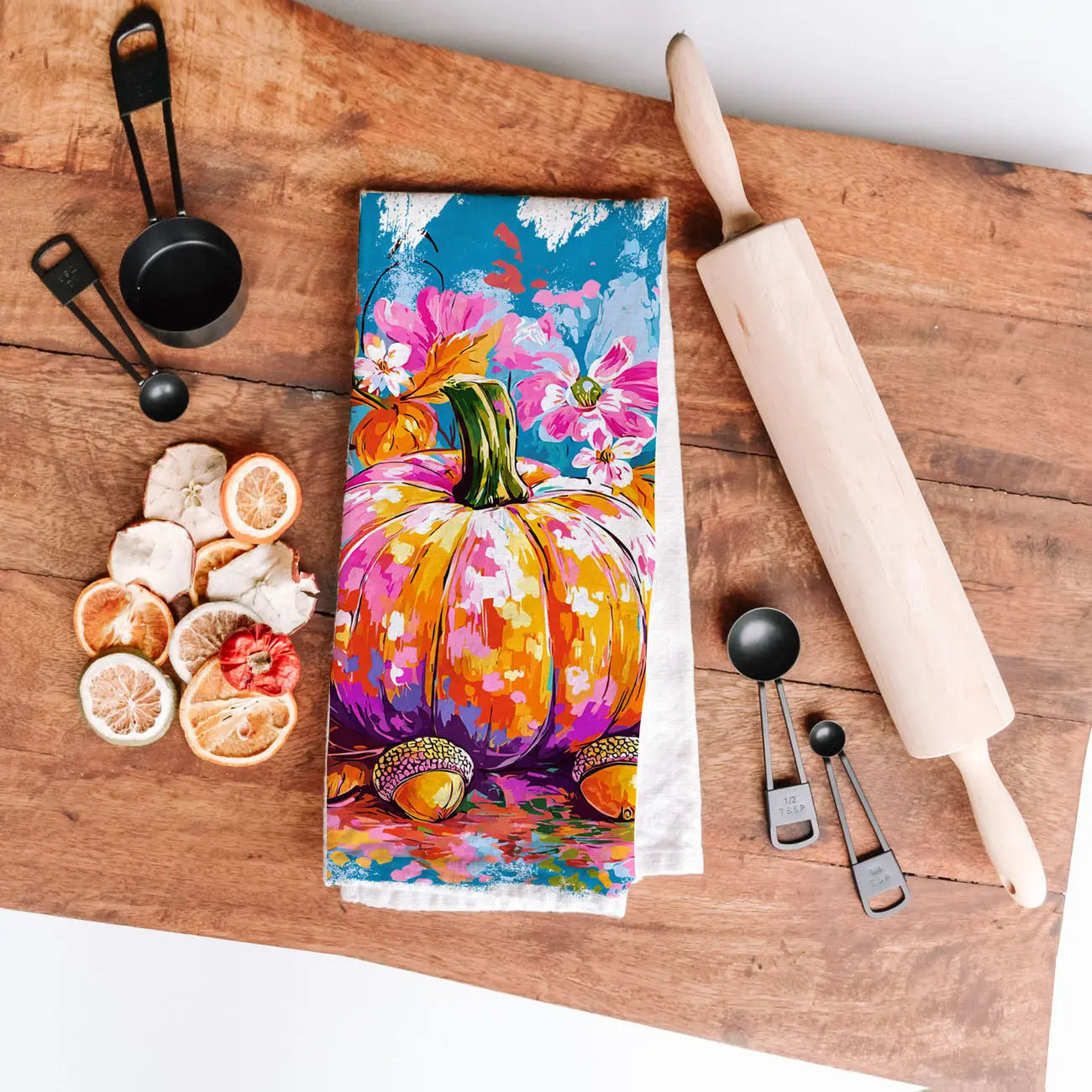 Painted Pumpkin Kitchen Towel Gia Roma Painted Pumpkin Kitchen Towel Gia Roma