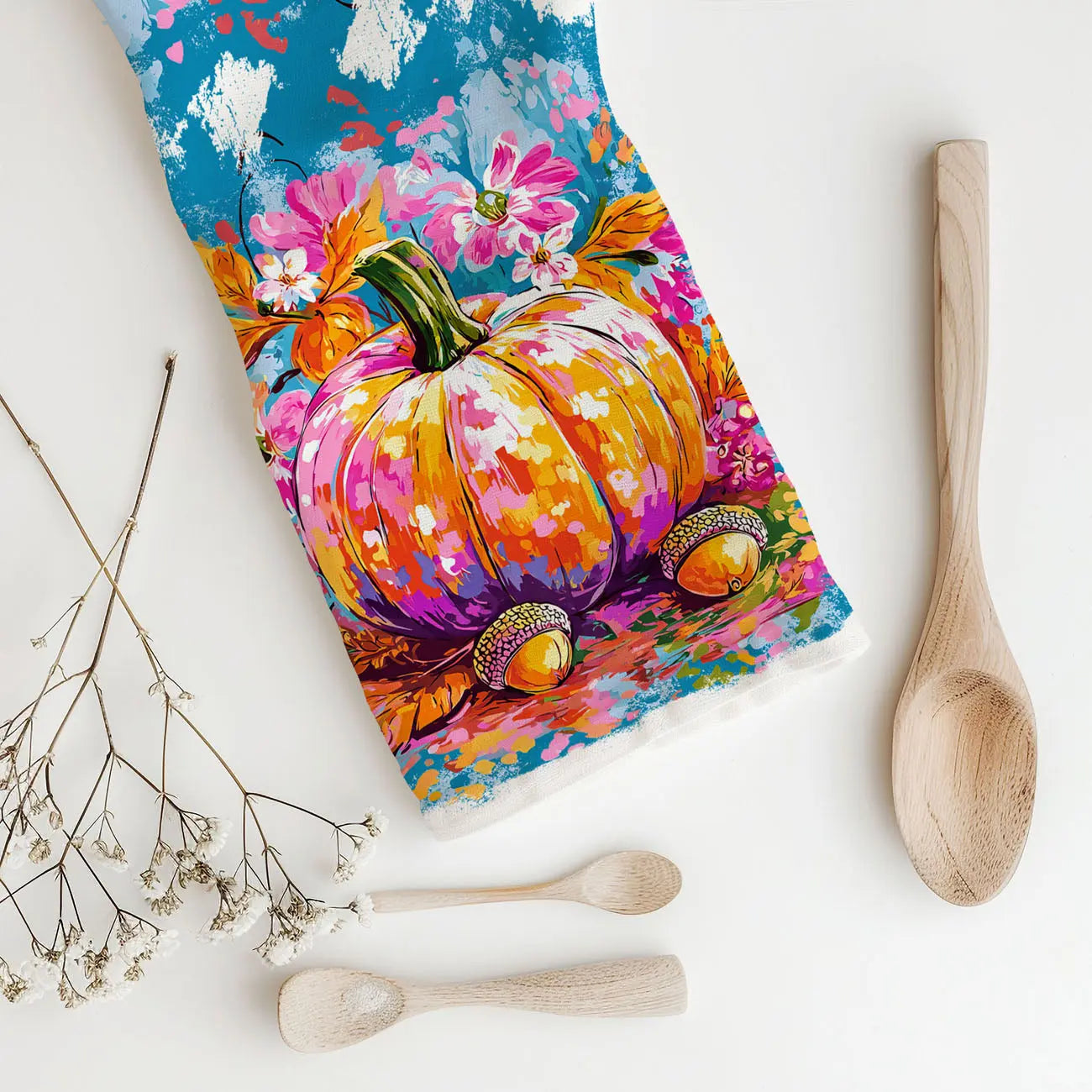 Painted Pumpkin Kitchen Towel Gia Roma Painted Pumpkin Kitchen Towel Gia Roma