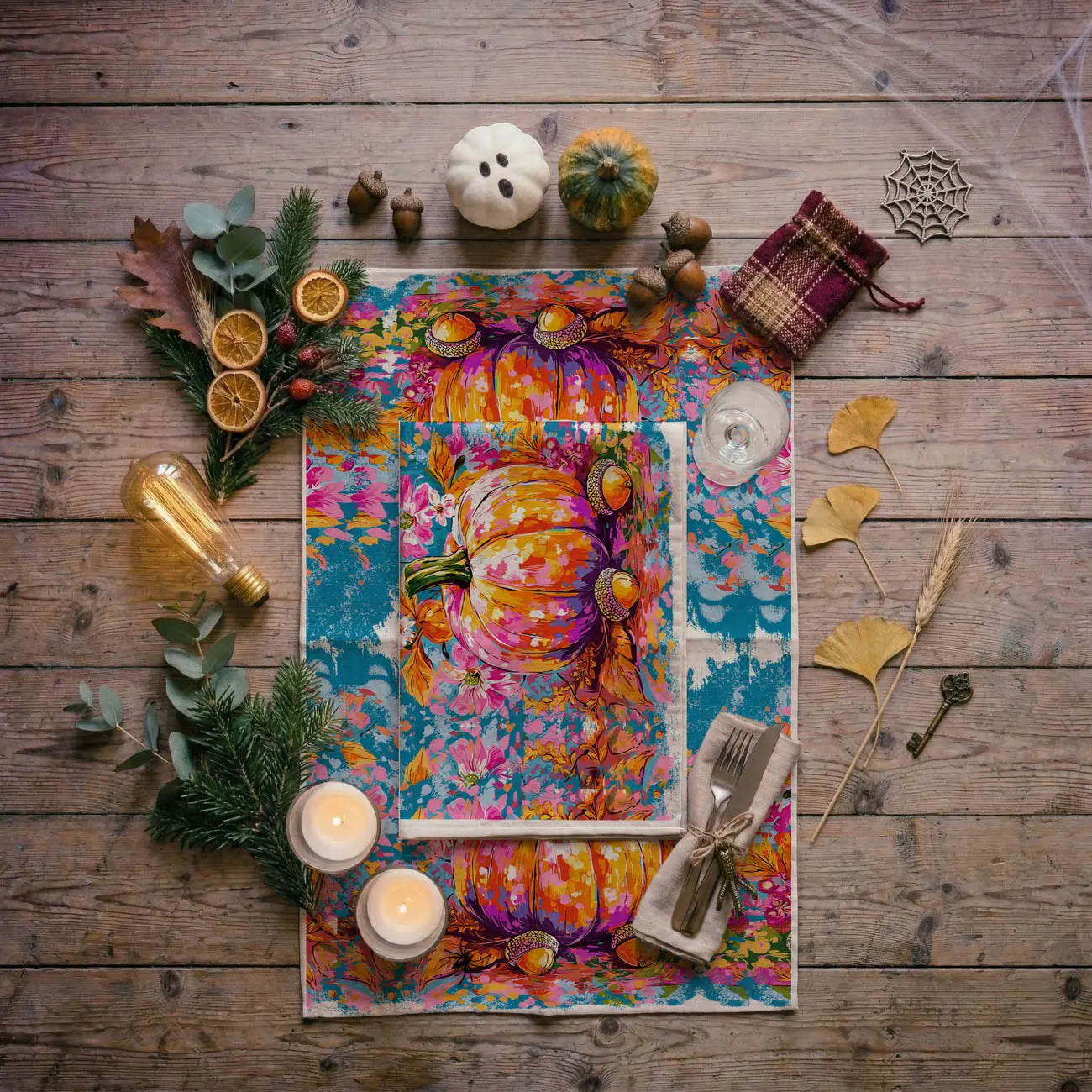 Painted Pumpkin Kitchen Towel Gia Roma Painted Pumpkin Kitchen Towel Gia Roma