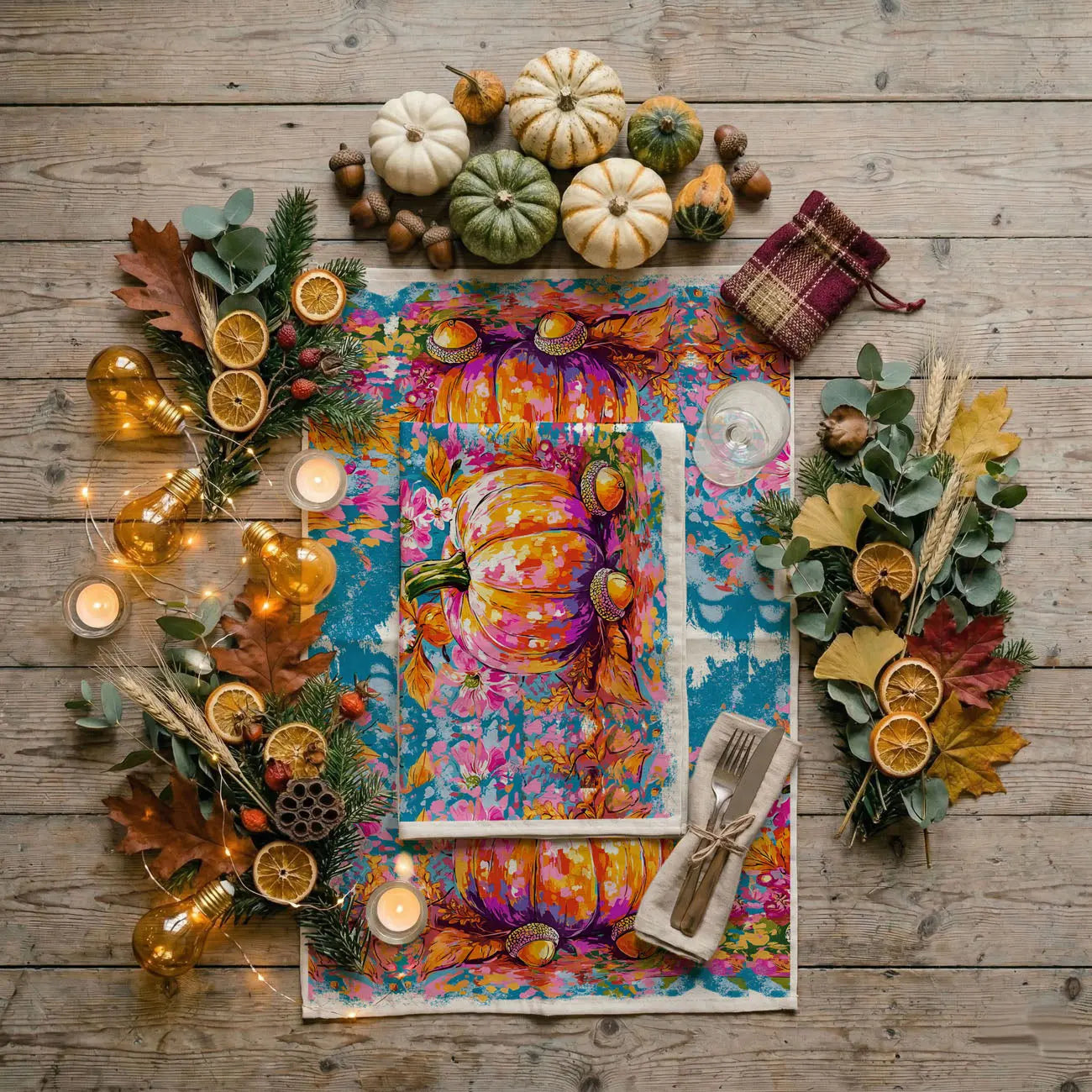 Painted Pumpkin Kitchen Towel Gia Roma Painted Pumpkin Kitchen Towel Gia Roma
