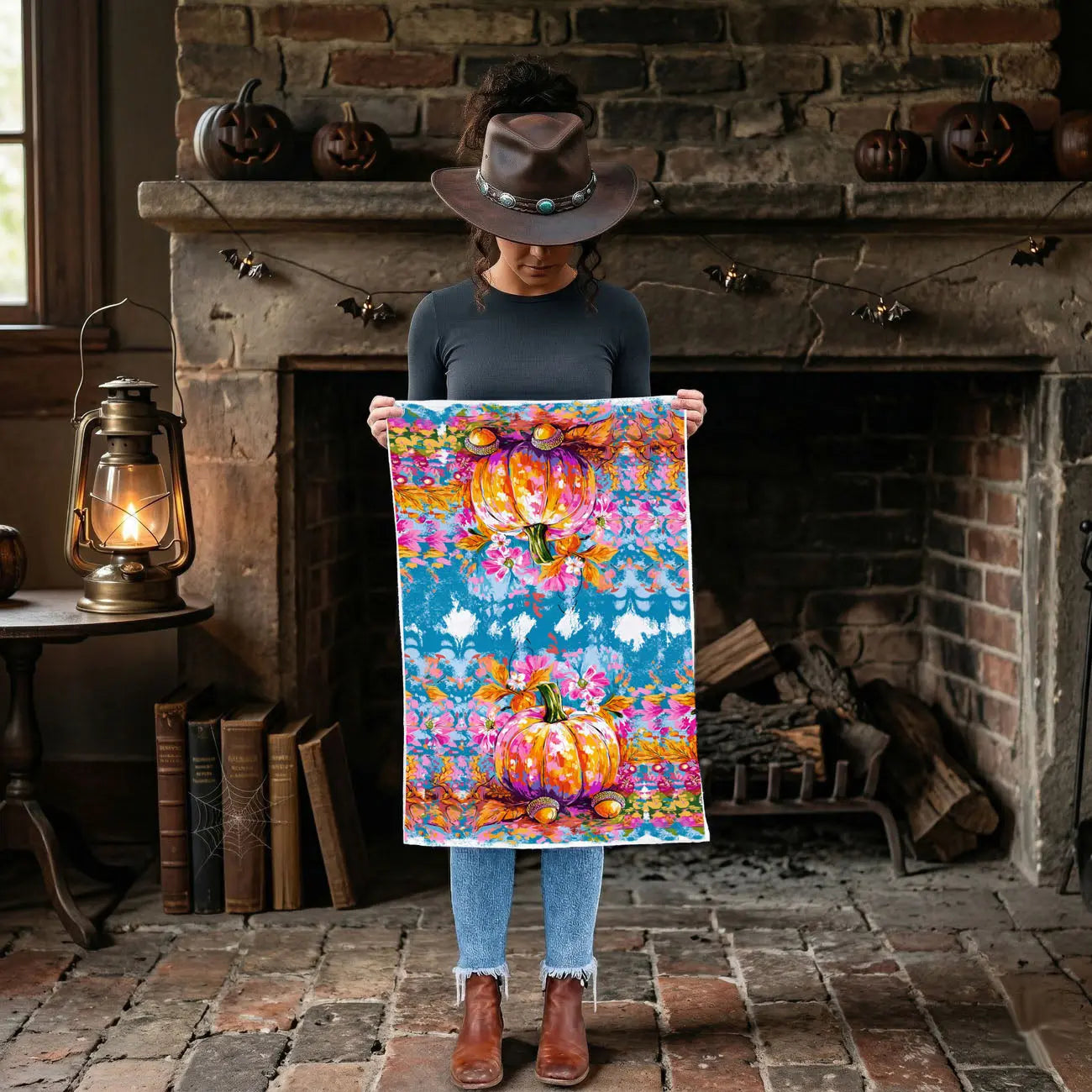 Painted Pumpkin Kitchen Towel Gia Roma Painted Pumpkin Kitchen Towel Gia Roma