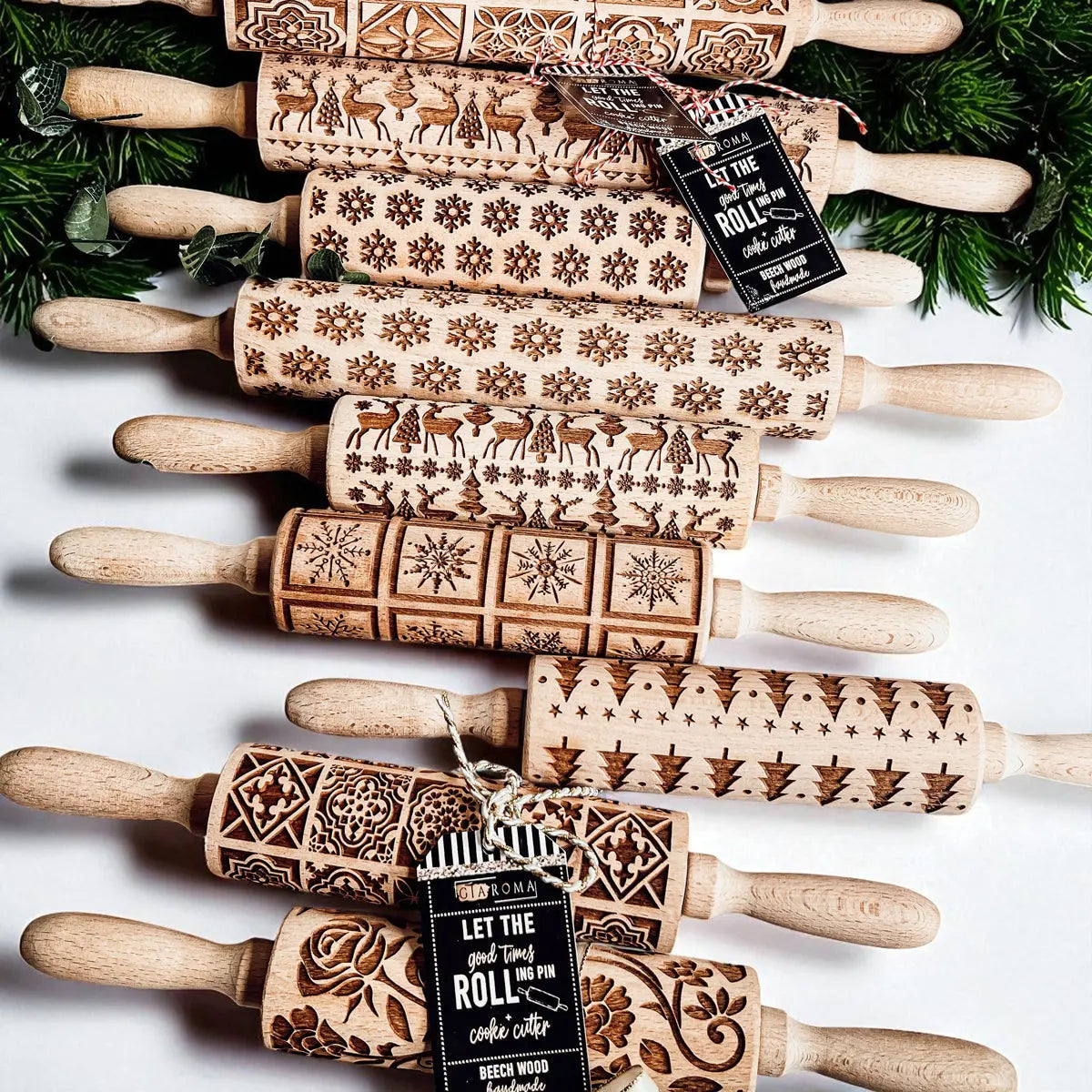 Christmas Rolling Pin Set | 10 Styles Gia Roma