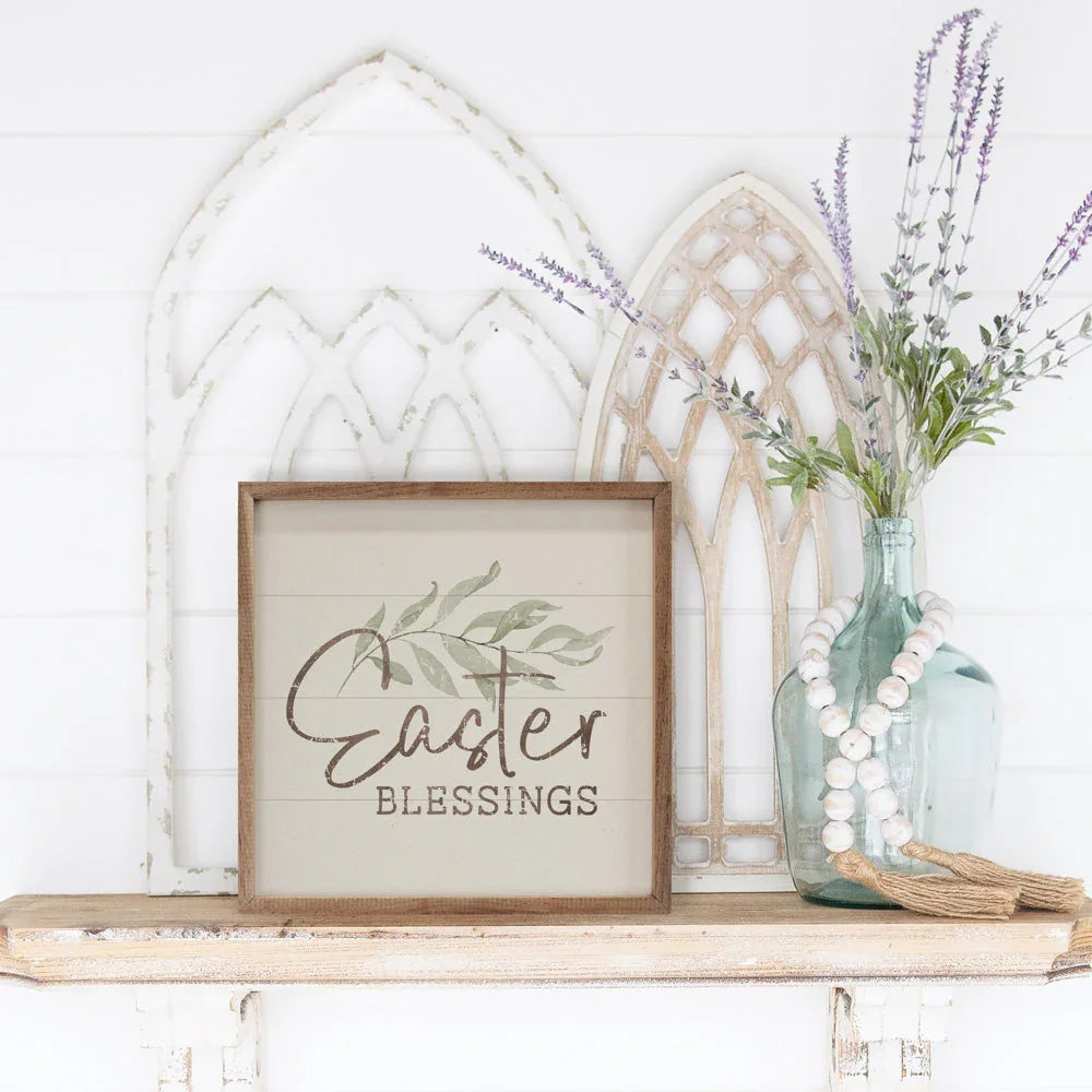 Easter Blessings Greenery White
