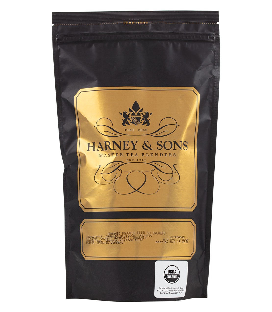 Organic Passion Plum, Bag of 50 Sachets Harney & Sons Fine Teas Organic Passion Plum, Bag of 50 Sachets Harney & Sons Fine Teas
