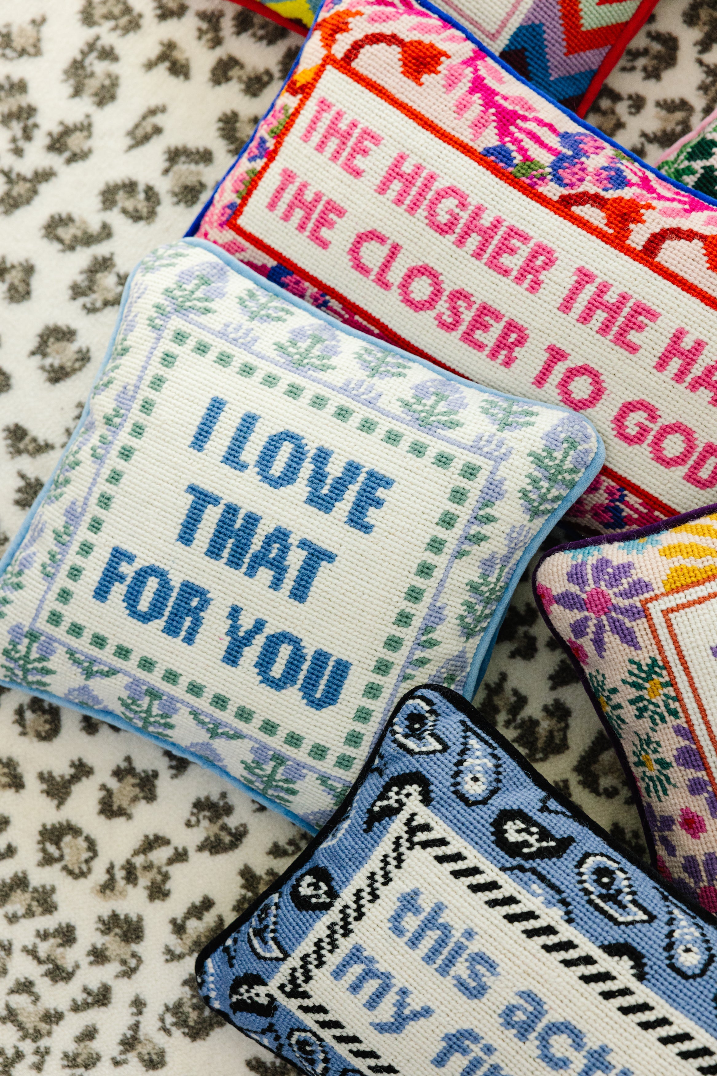 Love That for You Needlepoint Pillow Furbish Studio Love That for You Needlepoint Pillow Furbish Studio