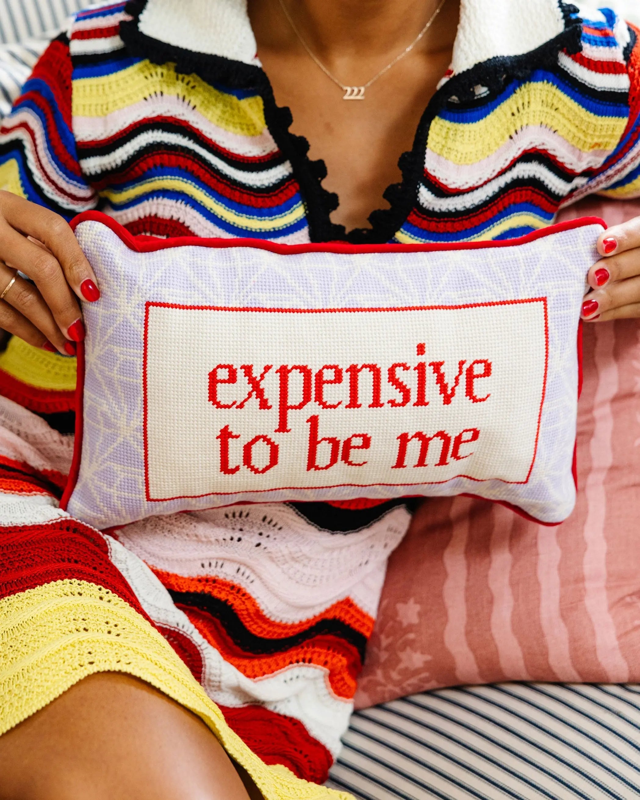 Expensive To Be Me Needlepoint Pillow Furbish Studio