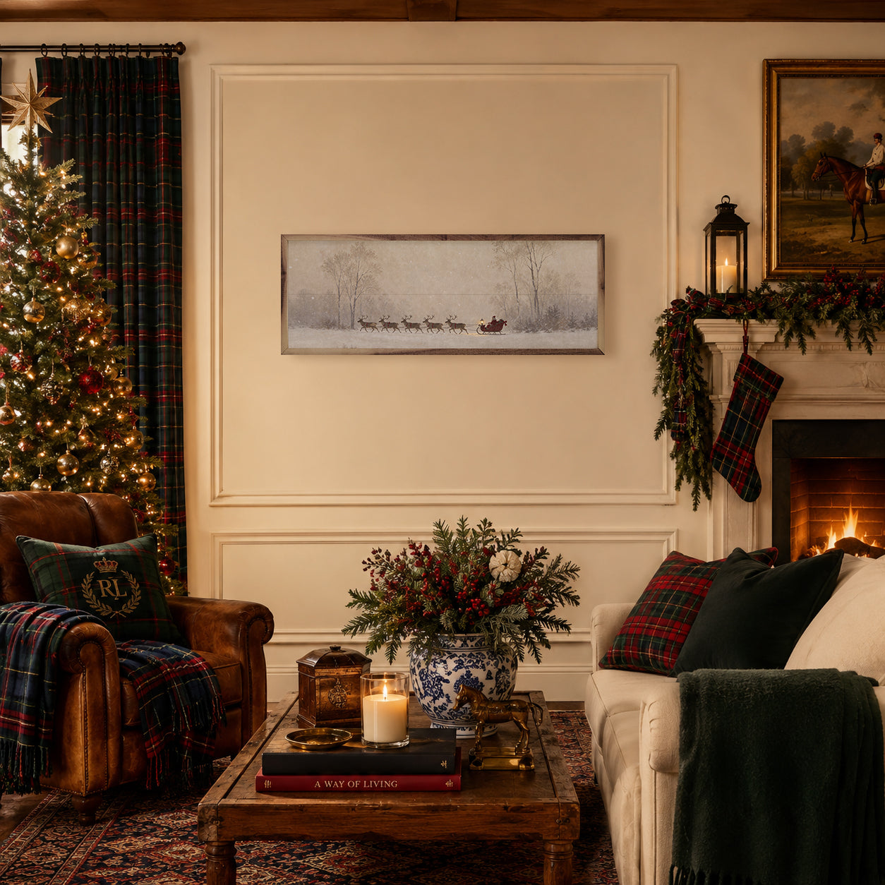 Sleigh Across The Winter Meadow Kendrick Home Sleigh Across The Winter Meadow Kendrick Home