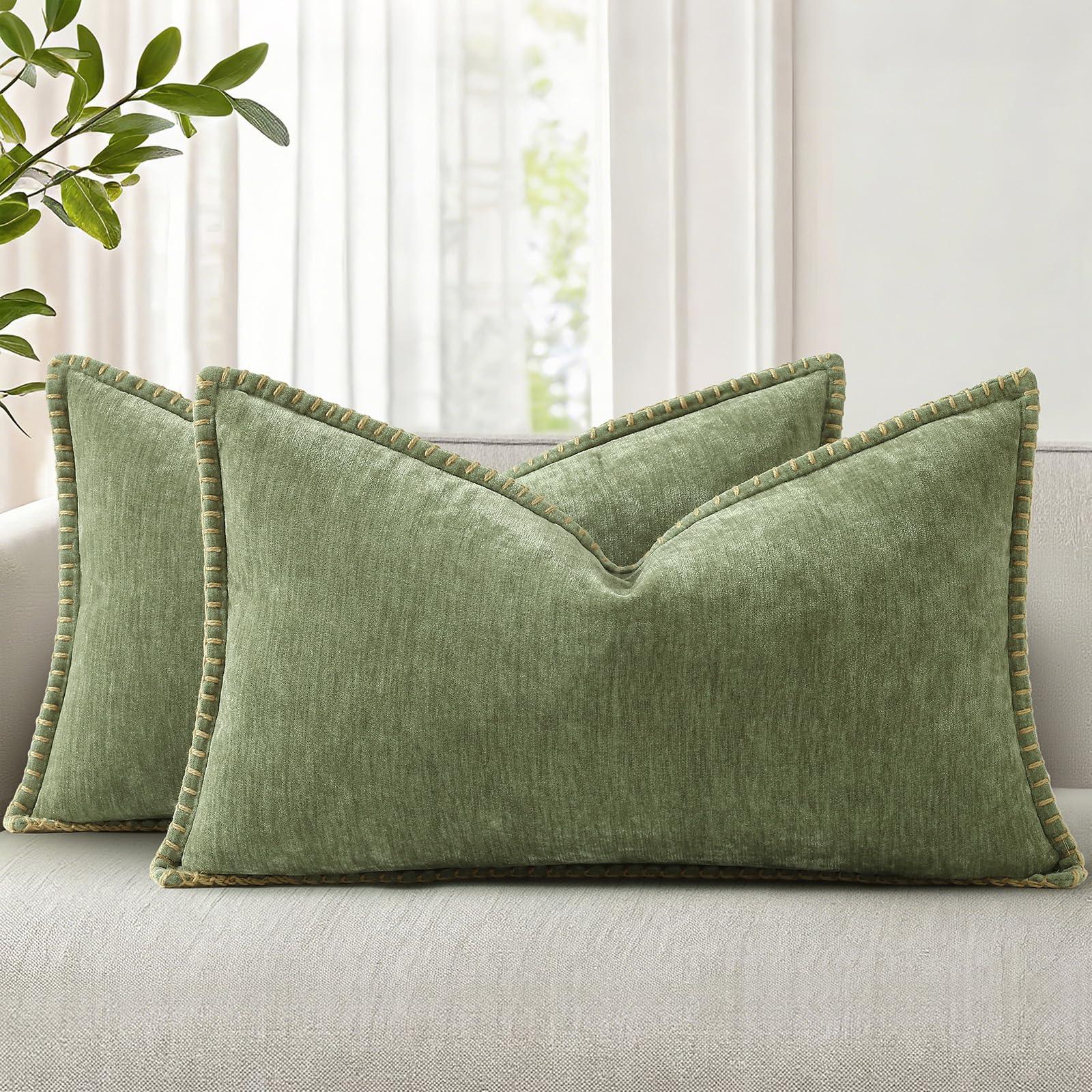 Spring Chenille Soft Throw Pillow Covers – 18" x 18" (Set of 2) - KJ Cozy Designs