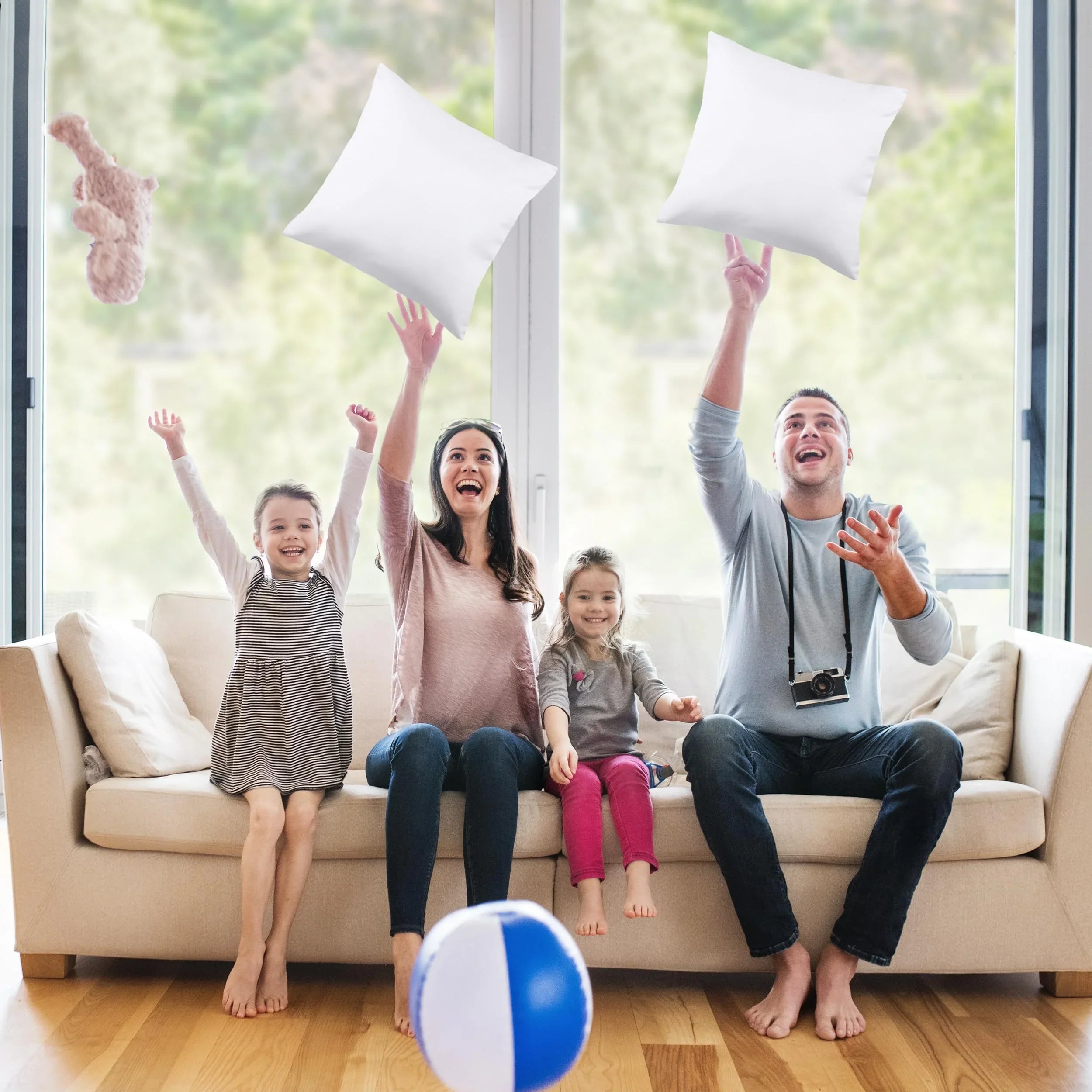 18" x 18" Throw Pillow Inserts (Set of 2) - KJ Cozy Designs