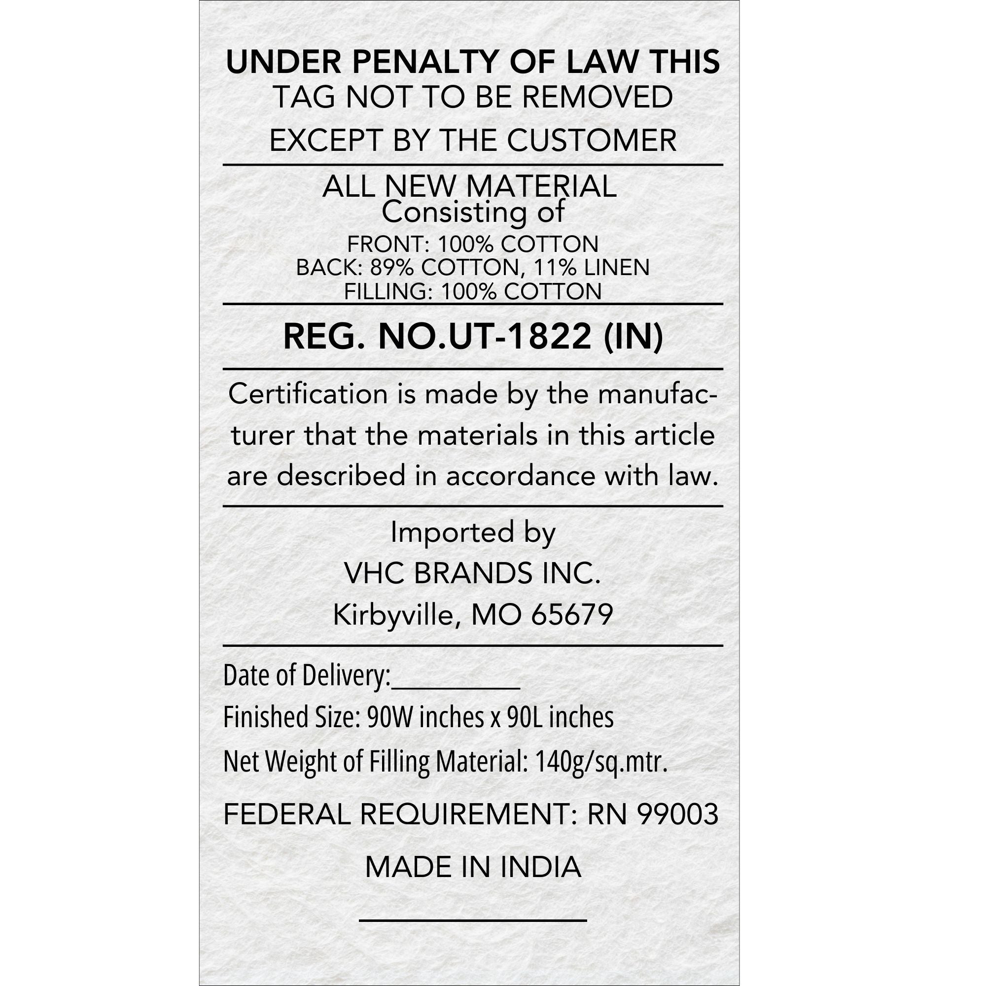 Hatteras Patch King Quilt 105Wx95L