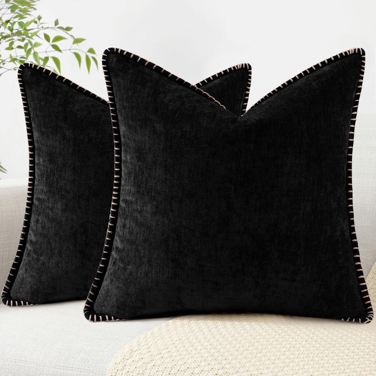 Spring Chenille Soft Throw Pillow Covers – 18" x 18" (Set of 2) - KJ Cozy Designs