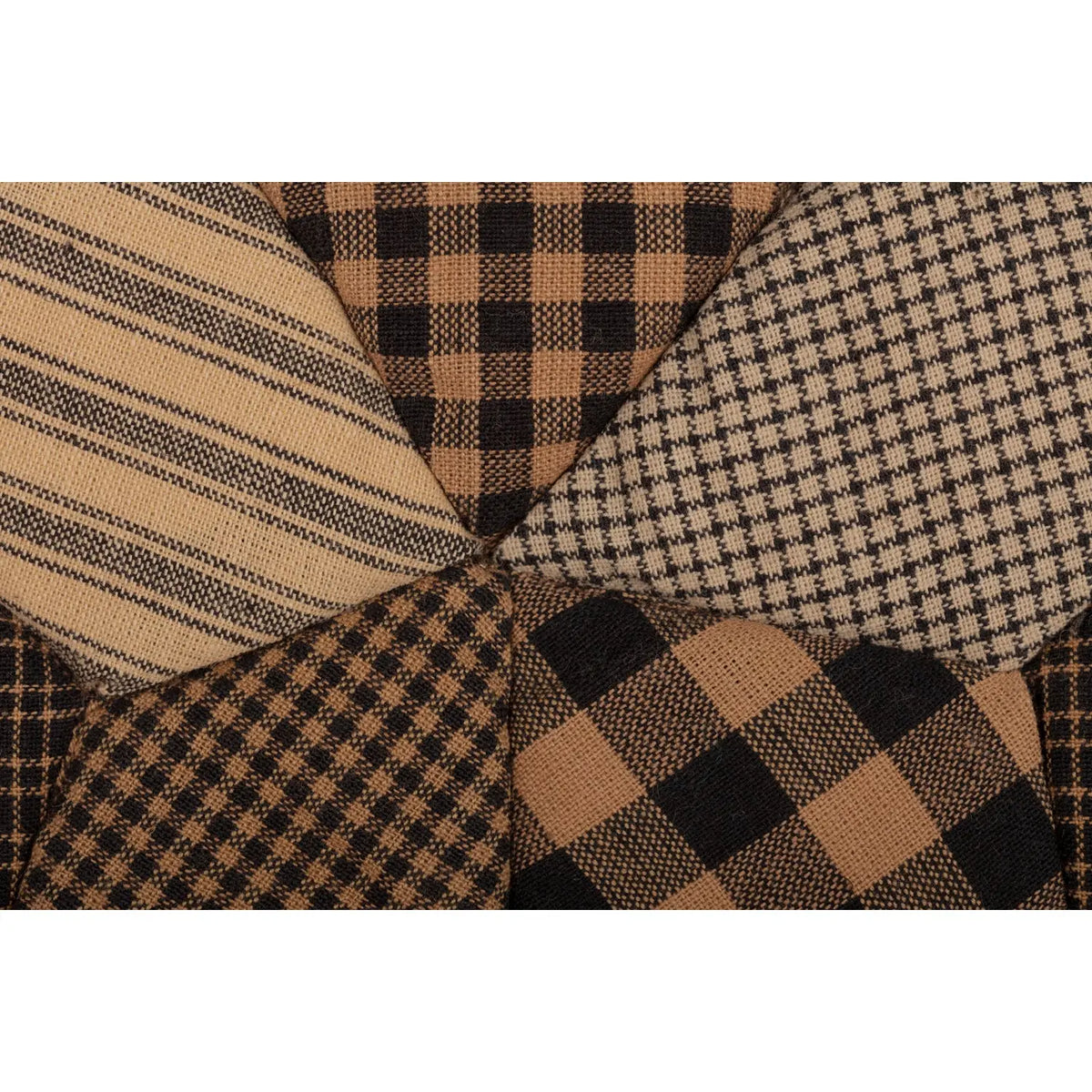 Farmhouse Star Patchwork Chair Pad – Thick Cotton Cushion 14x14