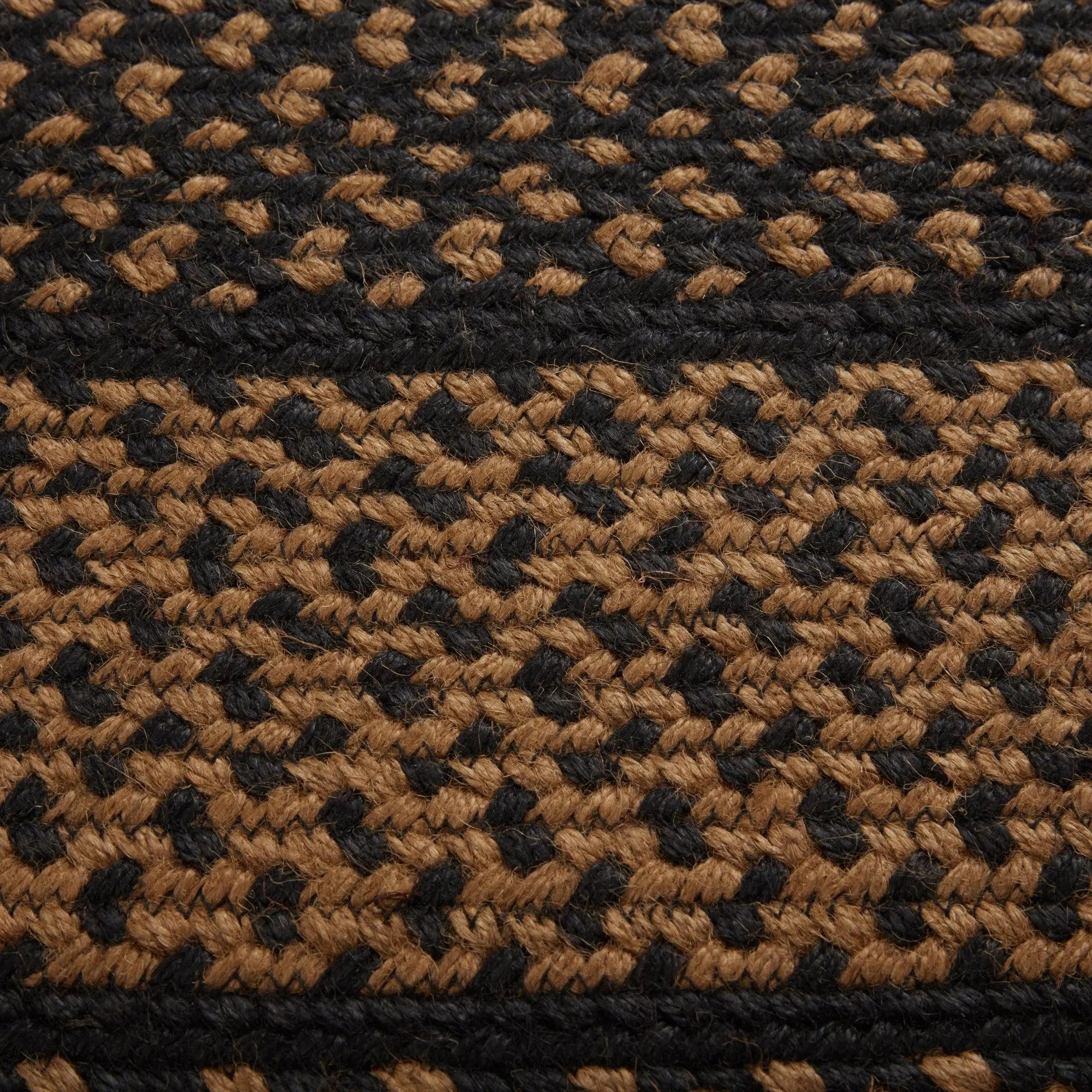 Black & Tan Jute Rug Oval w/ Pad 60x96 VHC