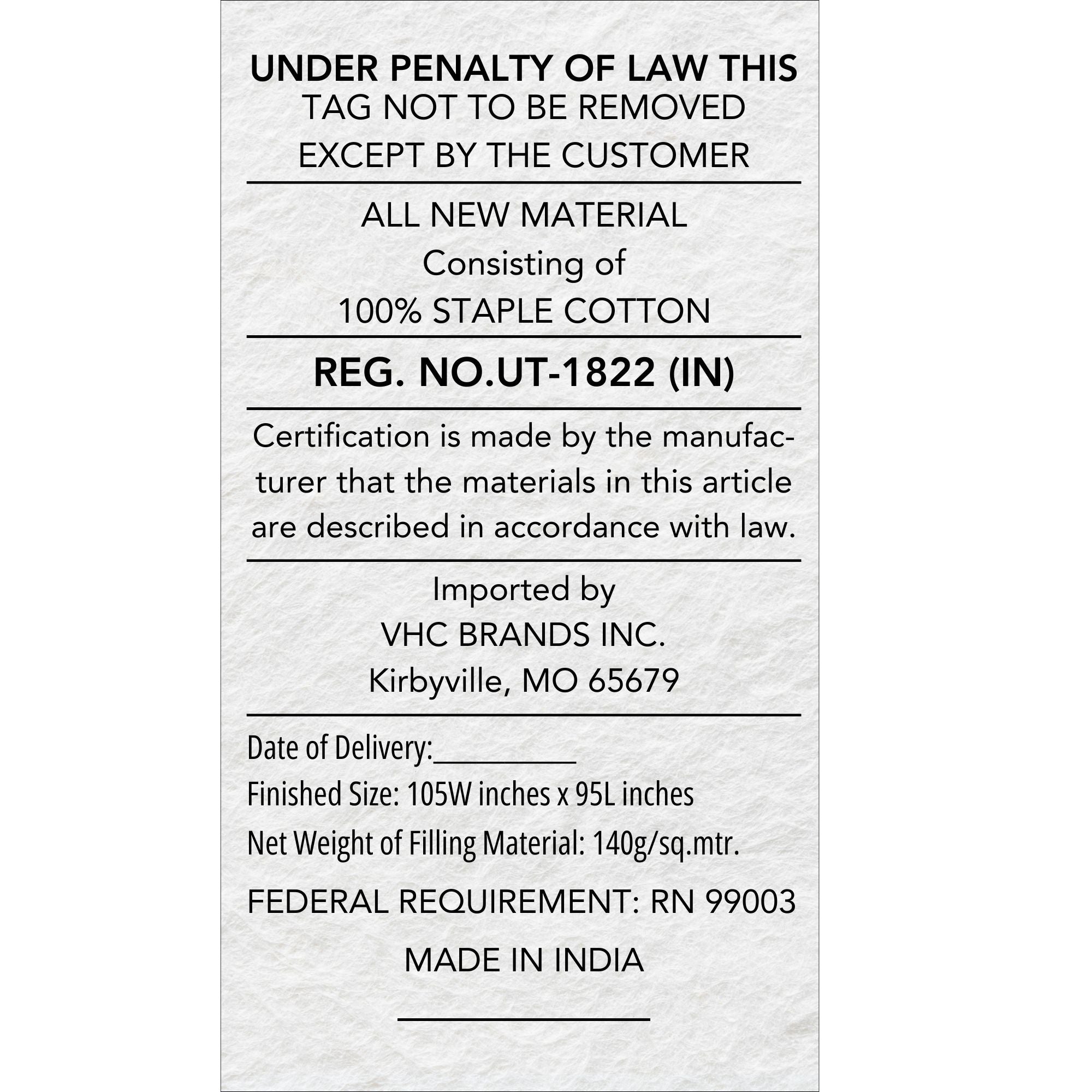 Kaila Luxury King Quilt 120Wx105L