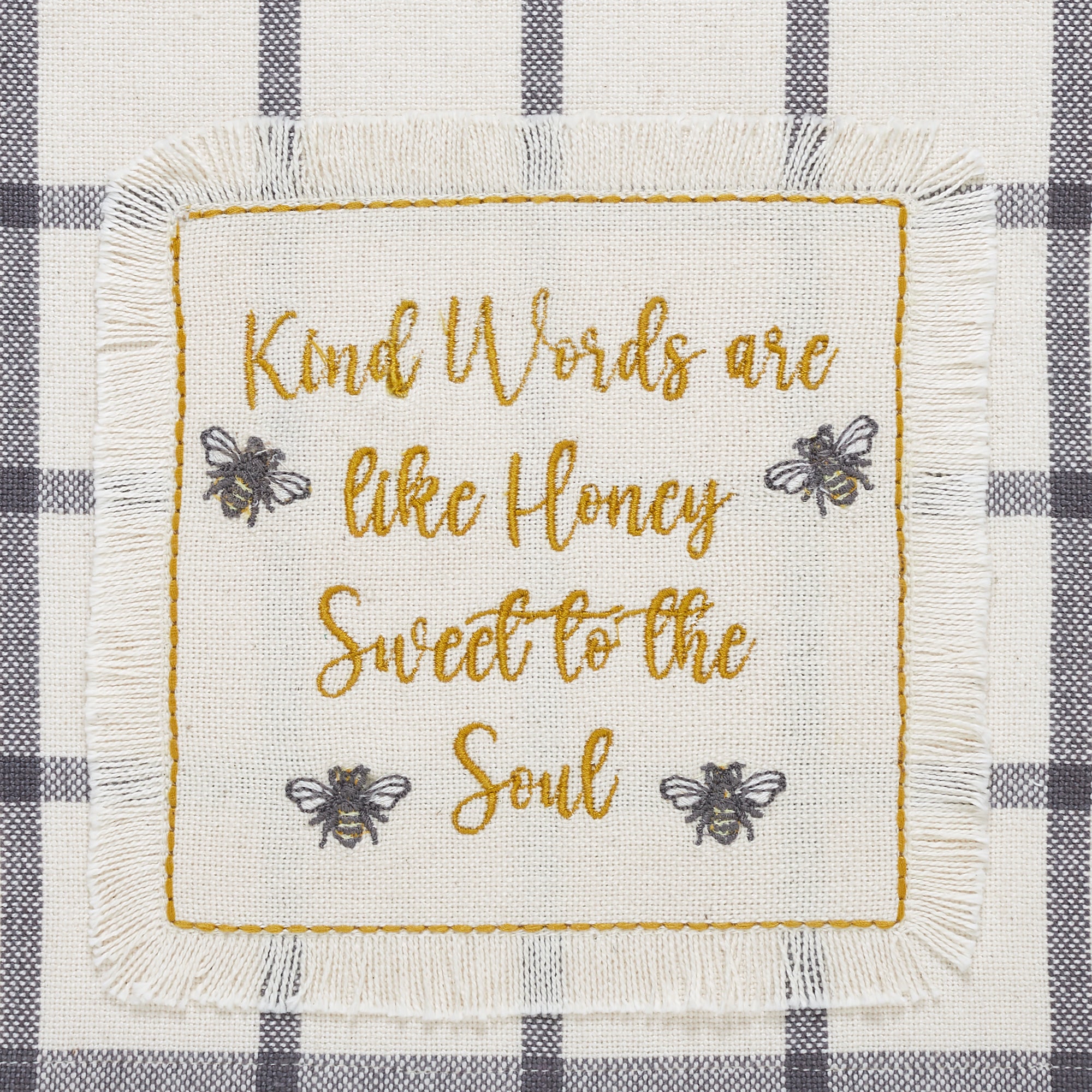 Embroidered Bee Tea Towel Set of 4 – 19x28