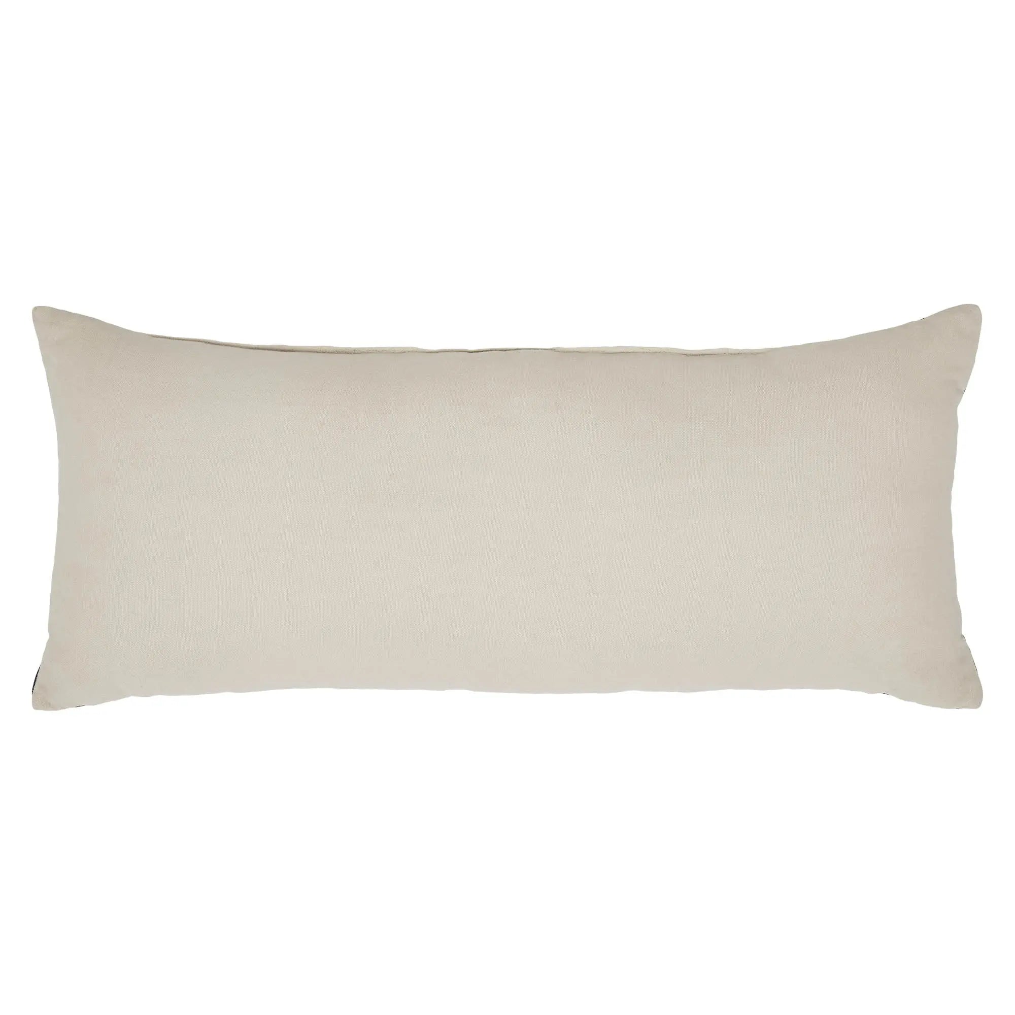 Beige rectangular pillow on a white background