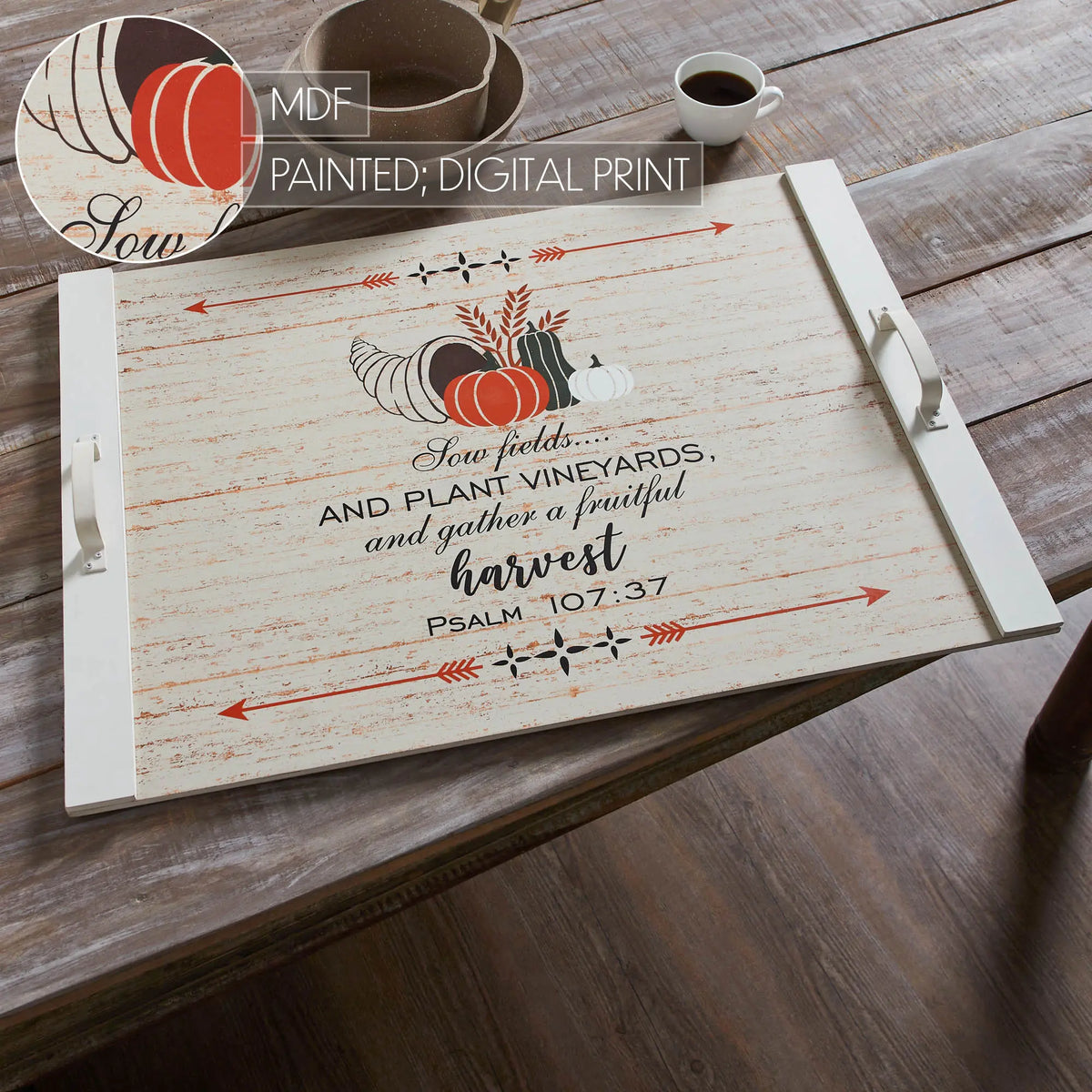 Psalm 107:37 Farmhouse Noodle Board Stove Cover – Harvest Decor