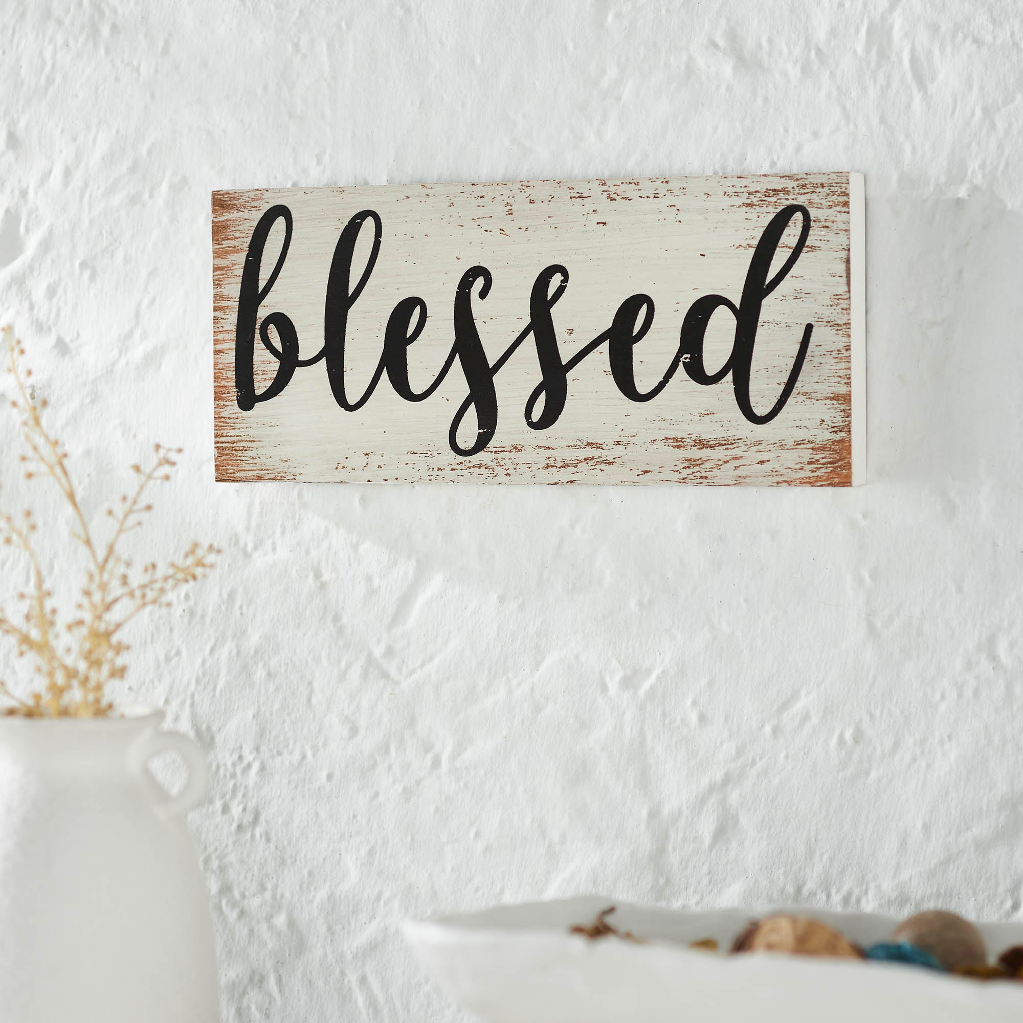 Celebrate Grace “Blessed” MDF Sign – 7x16x1