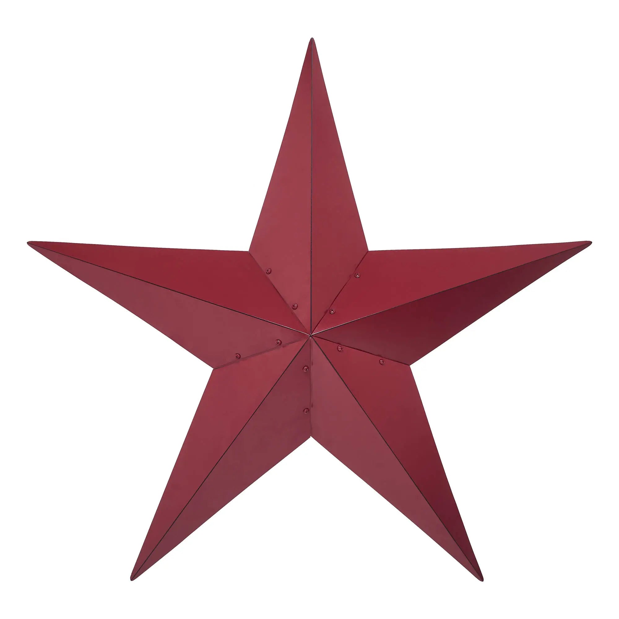 Metal Star Burgundy Distressed Wall Decor 36x36 VHC