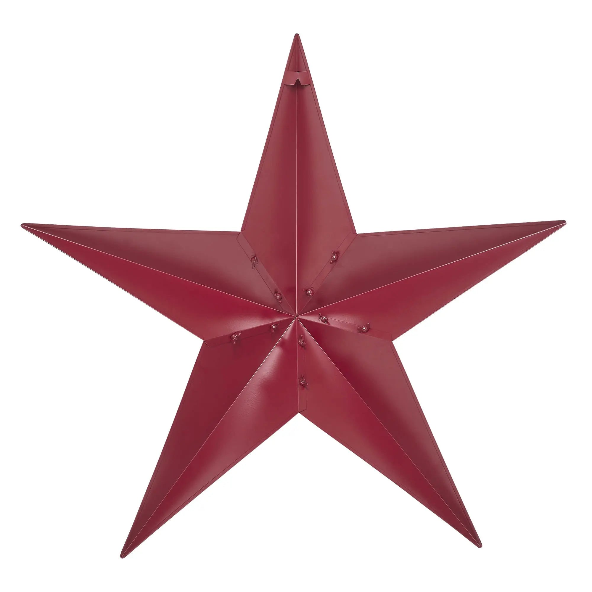 Metal Star Burgundy Distressed Wall Decor 36x36 VHC