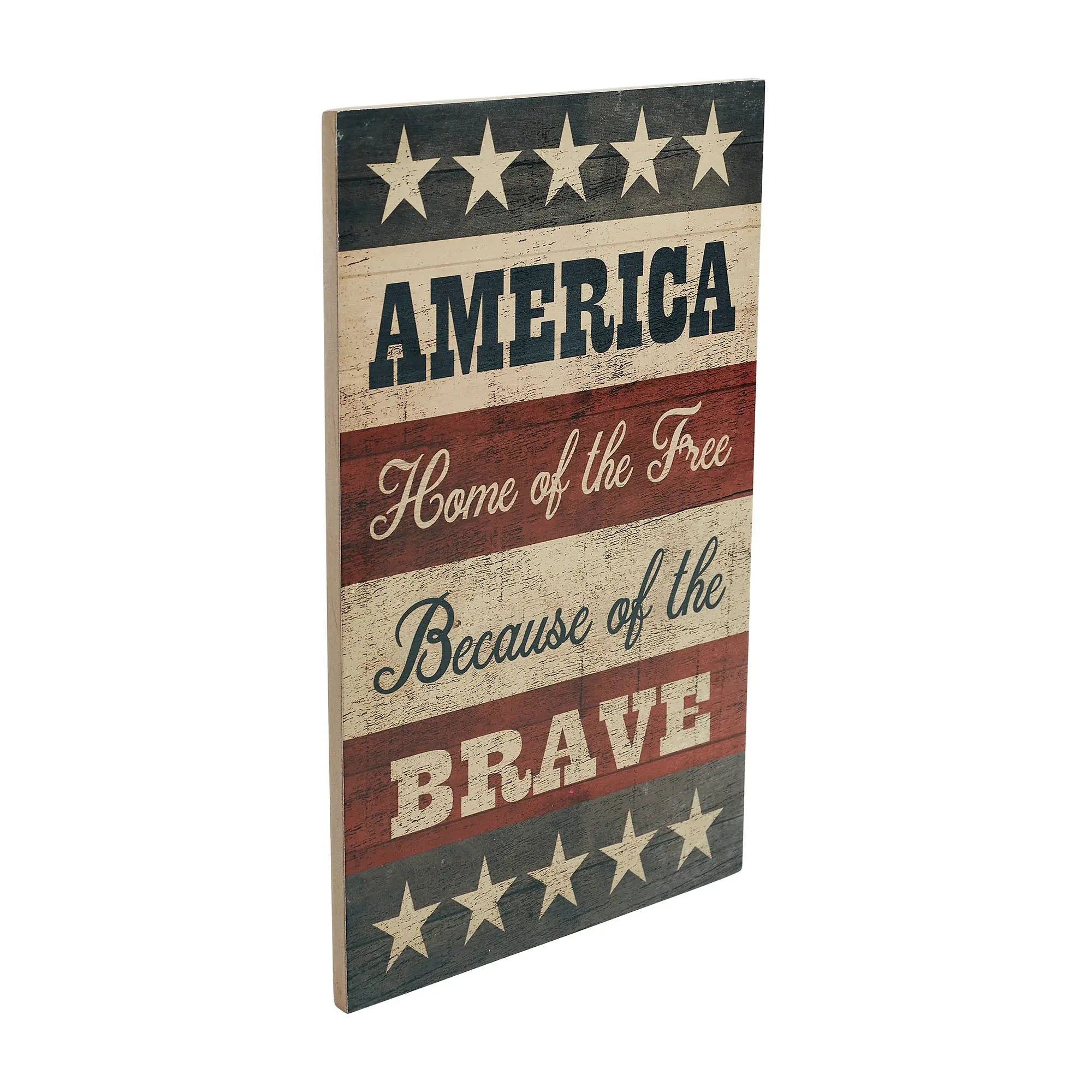 America Home of The Free Wall Sign 16x10 VHC