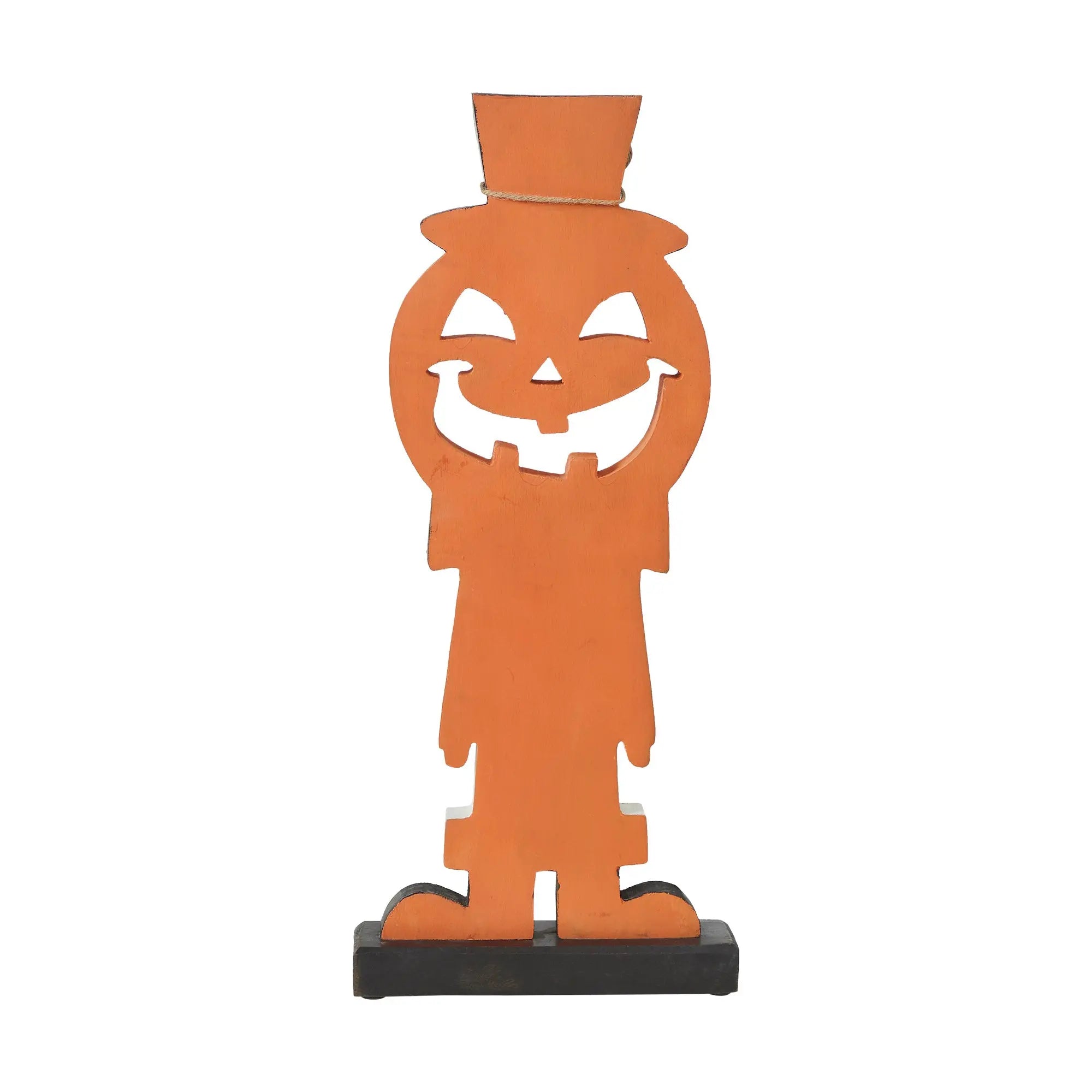 Fancy Wooden Jack-O'-Lantern Decor – 17.5"