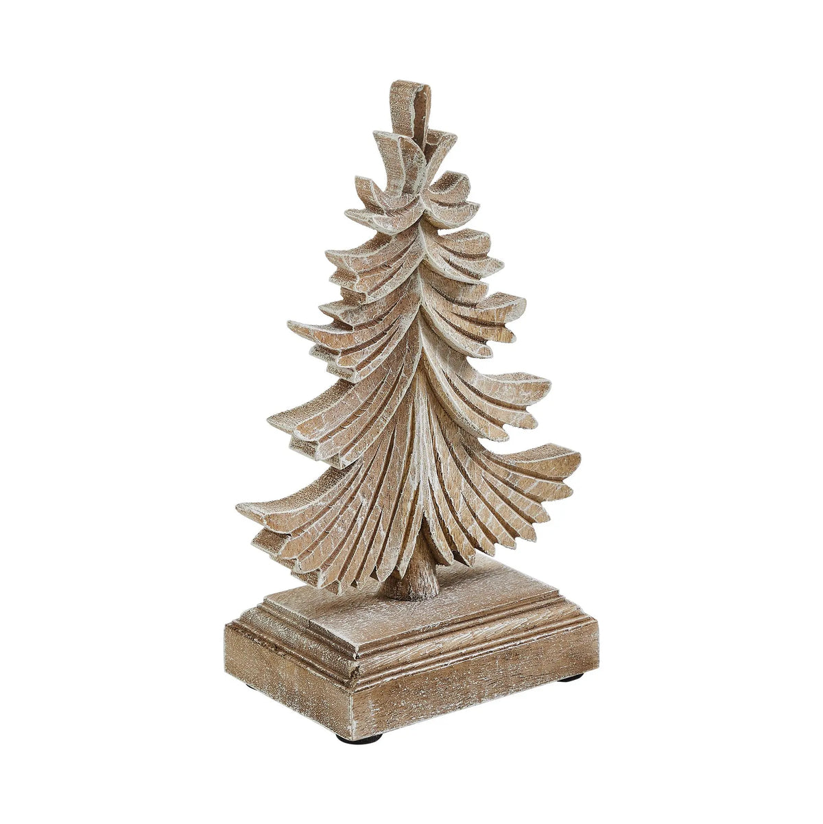 Decorative Christmas tree sculpture on a white background