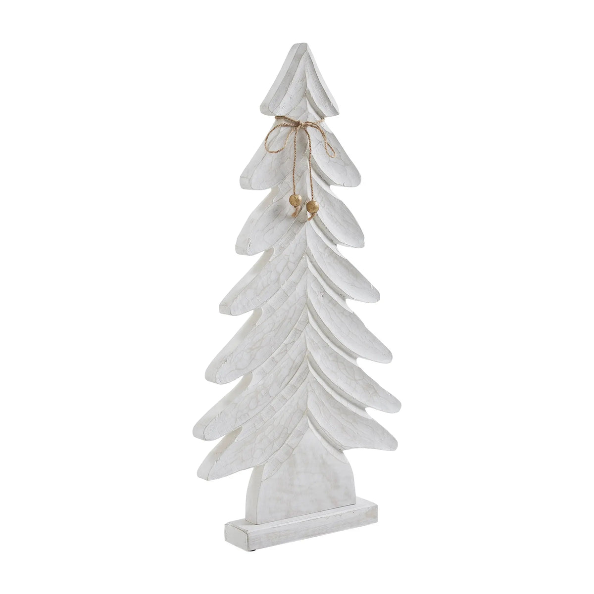 Decorative white Christmas tree on a white background