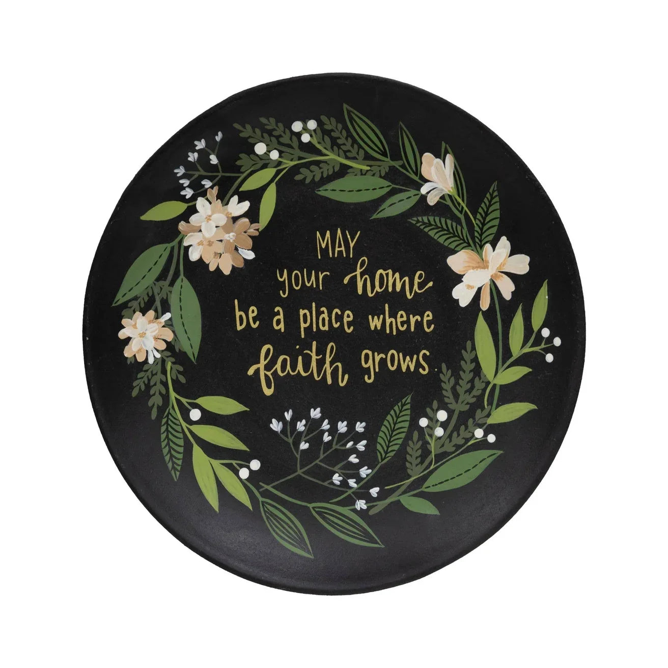 🤍 Place Where Faith Grows Wooden Plate