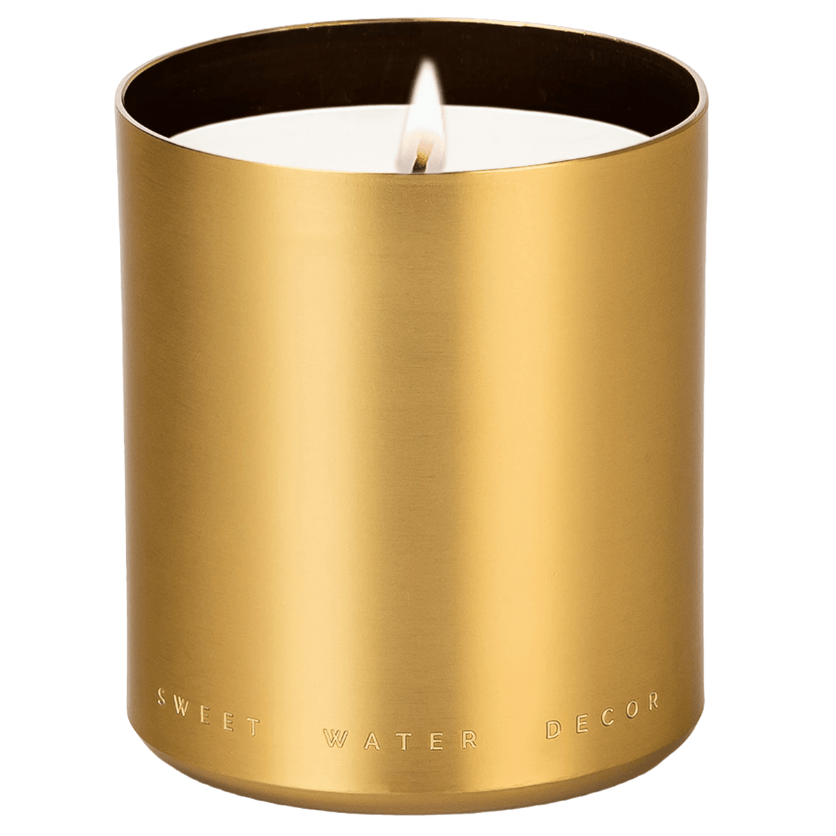 Warm and Cozy Soy Candle - Gold Metal Aluminum Jar - 10 oz