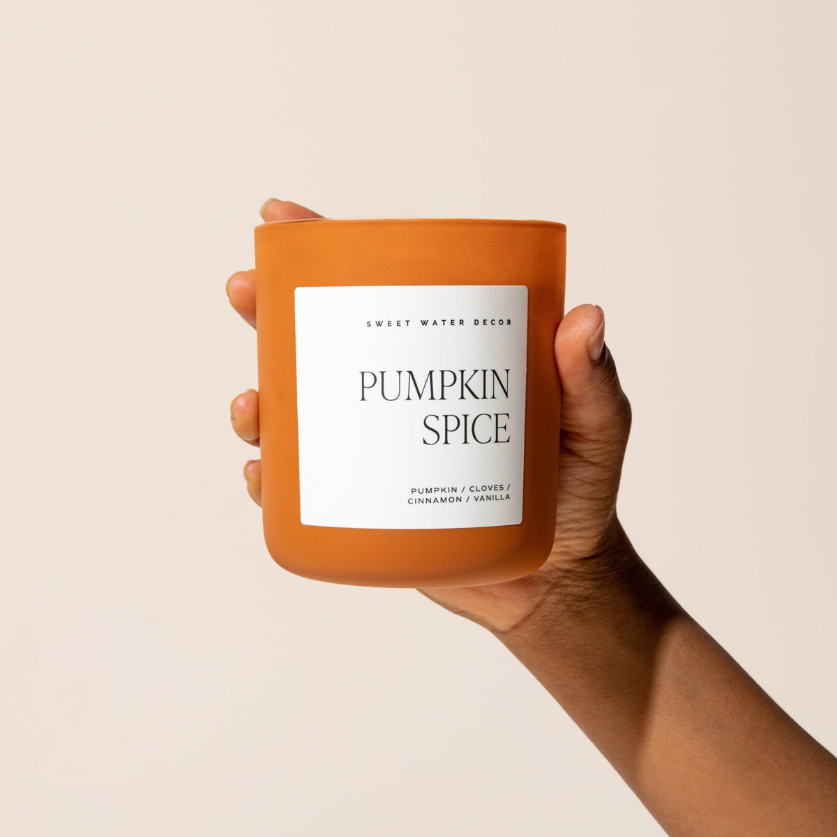 Pumpkin Spice Soy Candle - Orange Matte Jar - 15 oz KJ Cozy Designs