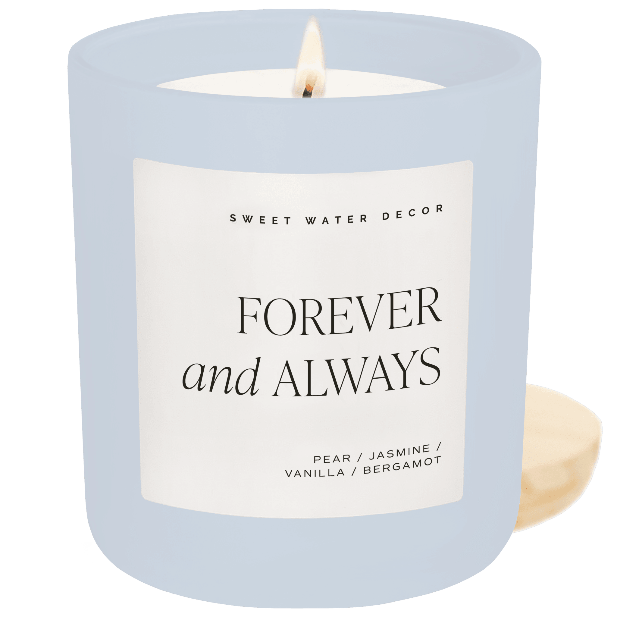 Forever and Always Soy Candle - Blue Matte Jar - 15 oz (Cashmere and Vanilla) Sweet Water Decor Forever and Always Soy Candle - Blue Matte Jar - 15 oz (Cashmere and Vanilla) Sweet Water Decor