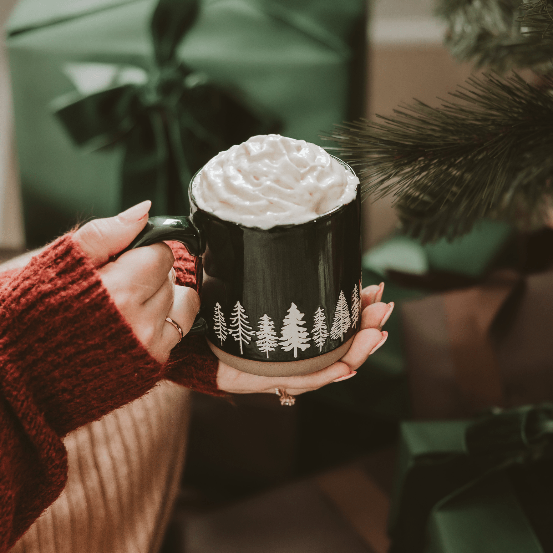 Pine Trees 14 oz Stoneware Coffee Mug Sweet Water Decor Pine Trees 14 oz Stoneware Coffee Mug Sweet Water Decor