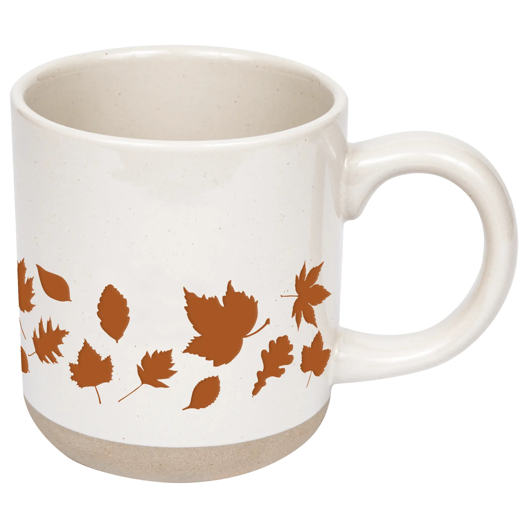 Orange Leaves 14 oz Cream Stoneware Coffee Mug Sweet Water Decor Orange Leaves 14 oz Cream Stoneware Coffee Mug Sweet Water Decor