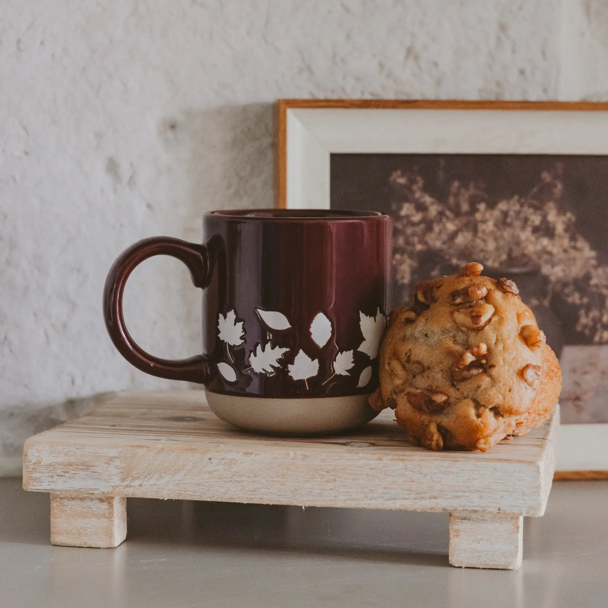 Brown Leaves 14 oz Stoneware Coffee Mug Sweet Water Decor Brown Leaves 14 oz Stoneware Coffee Mug Sweet Water Decor